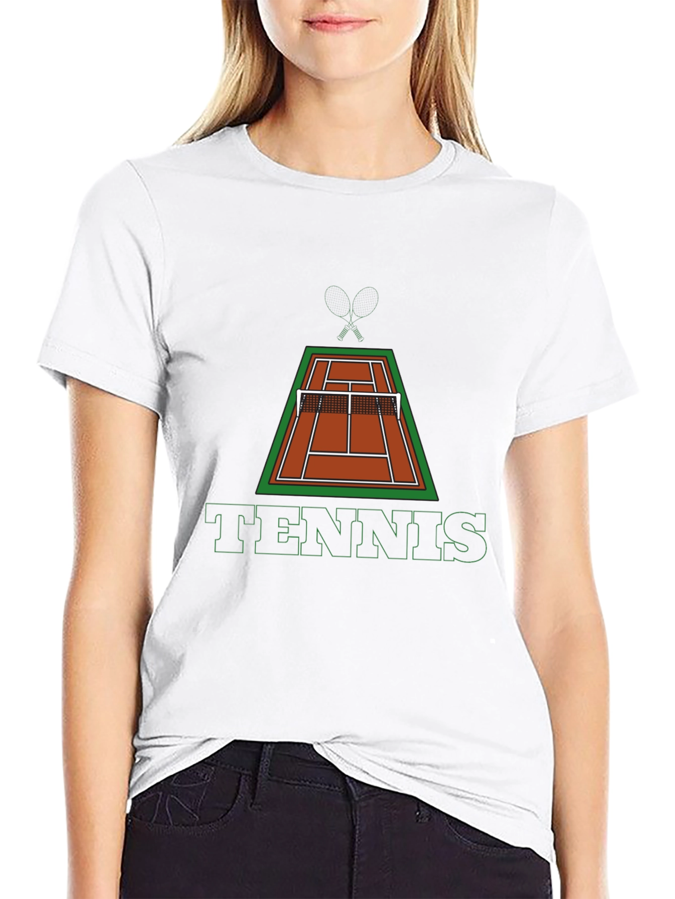 Tennis Court Graphic T-Shirt