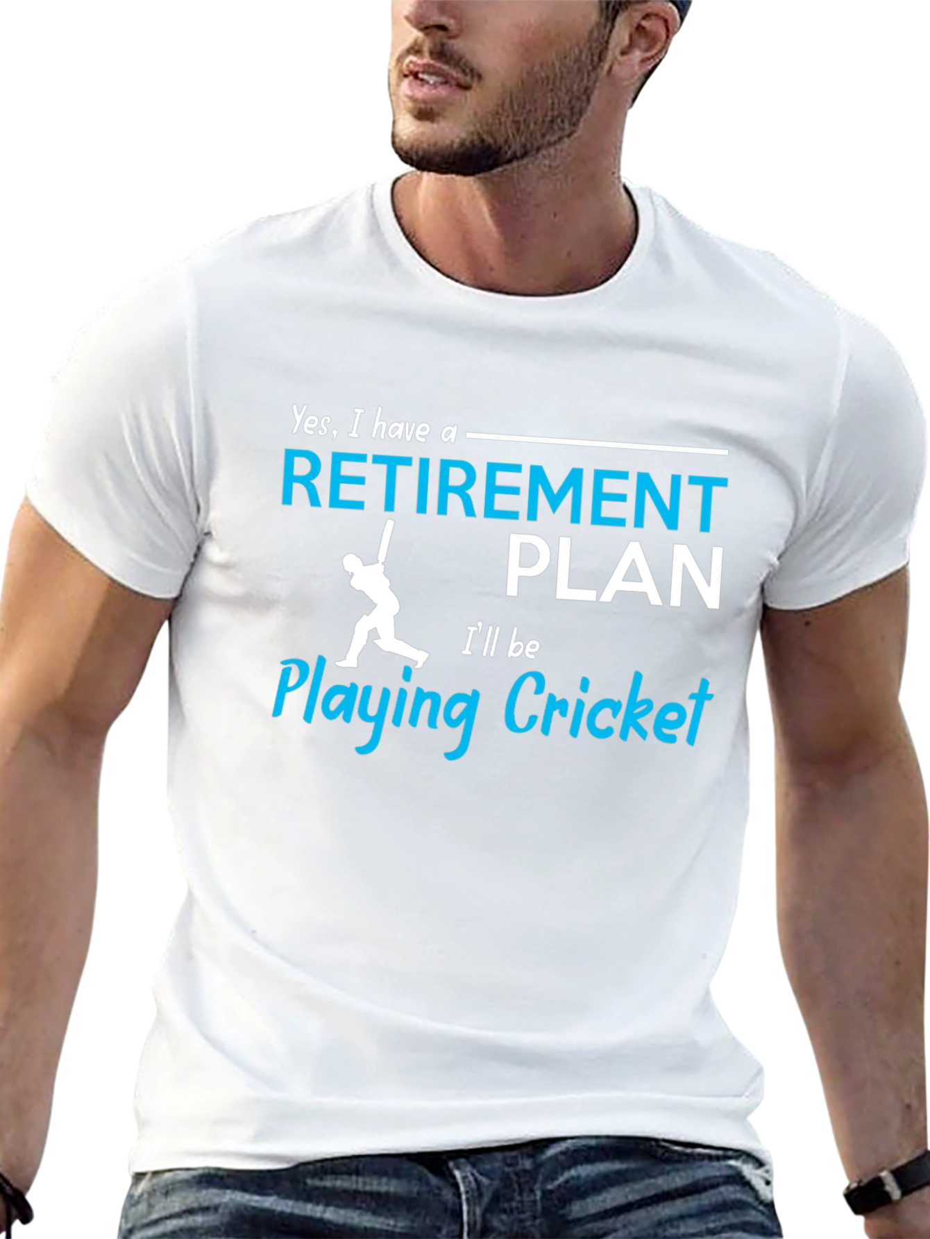 Retirement Plan Cricket Player Graphic Tee