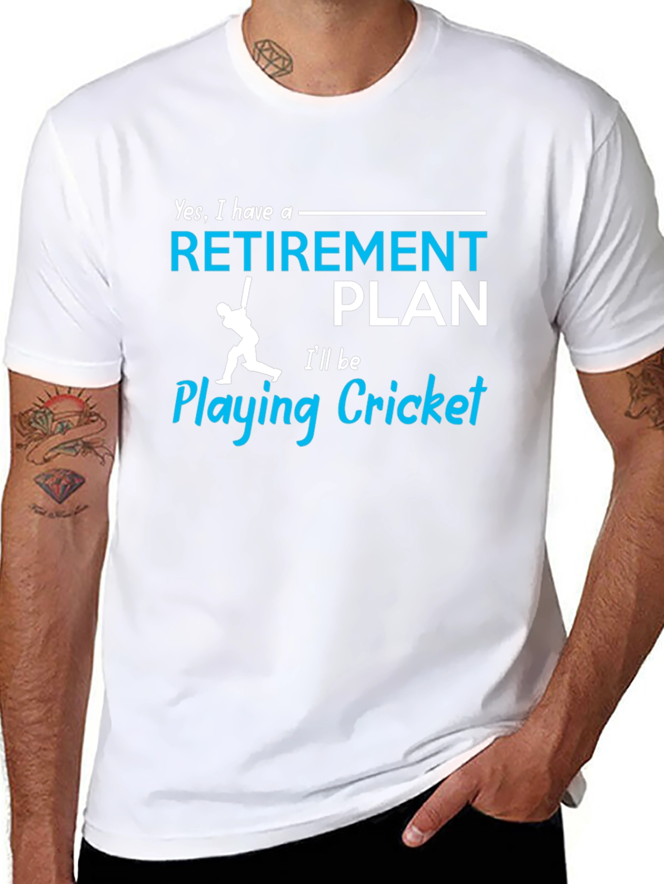 Retirement Plan Cricket Player Graphic Tee