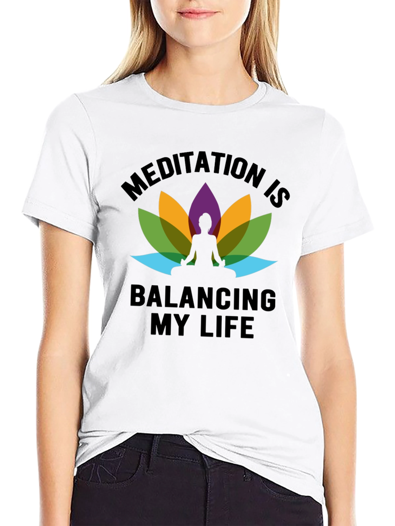 Meditation Balancing Life Graphic T-Shirt