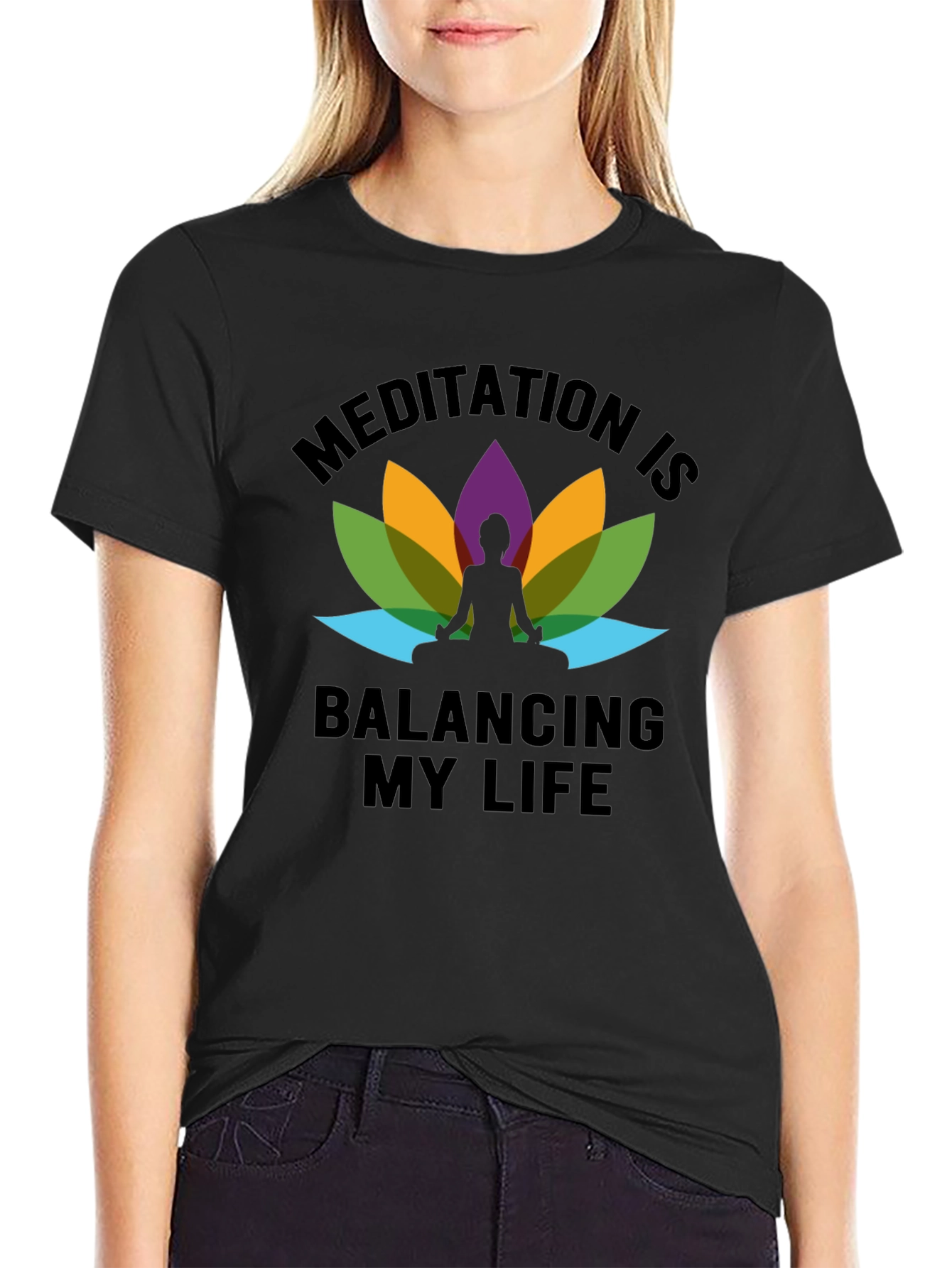 Meditation Balancing Life Graphic T-Shirt
