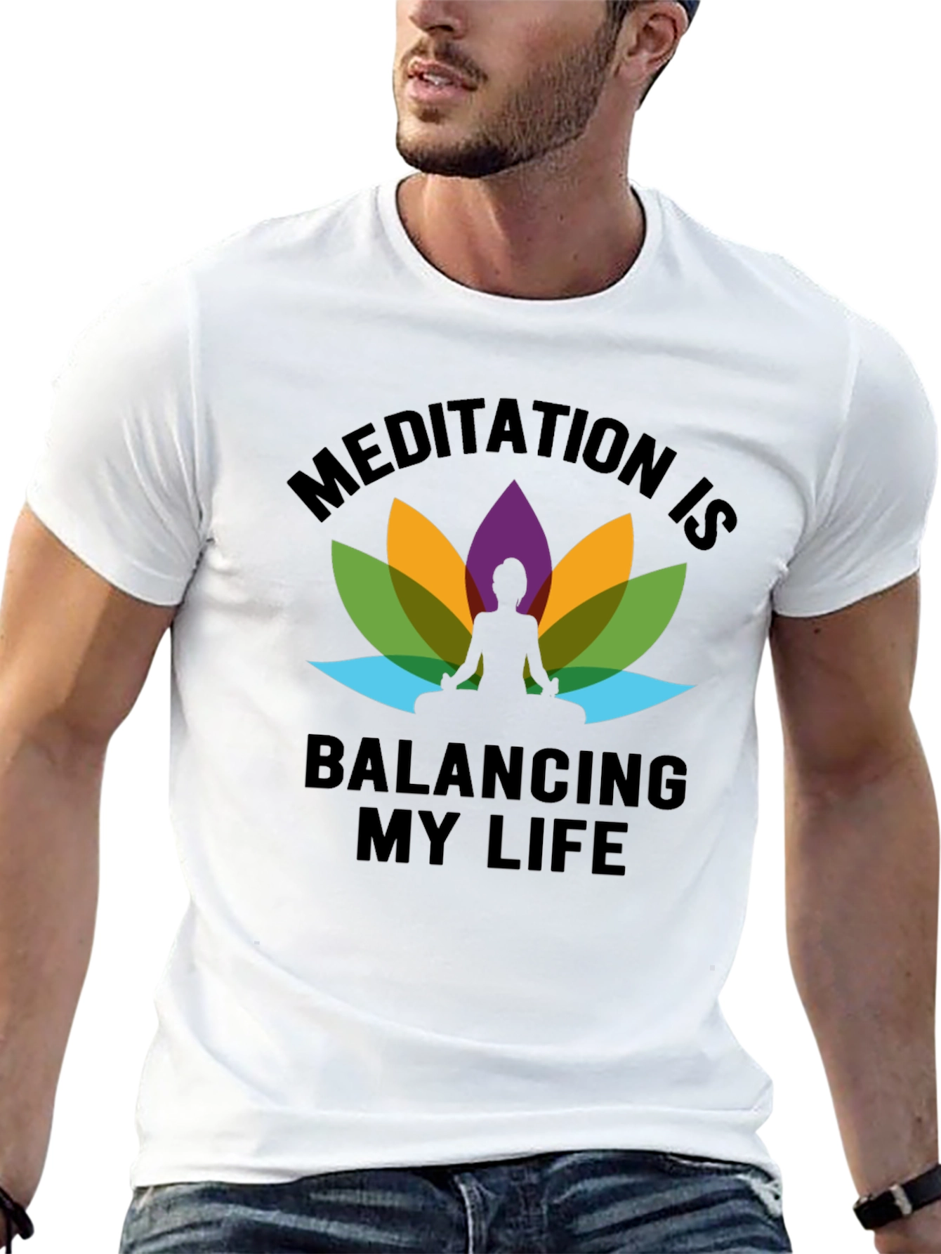 Meditation Balancing Life Graphic T-Shirt
