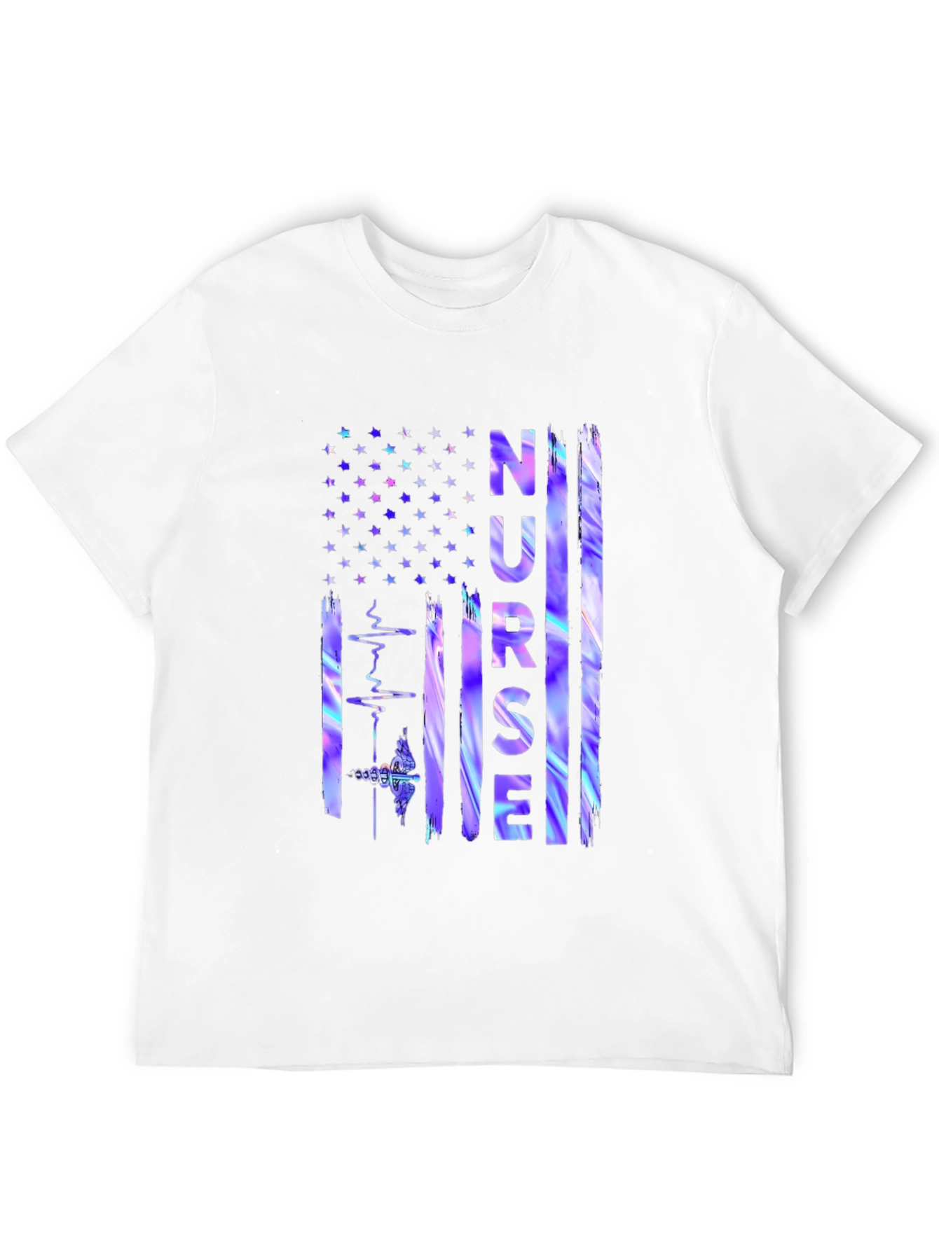 Nurse American Flag Graphic T-Shirt