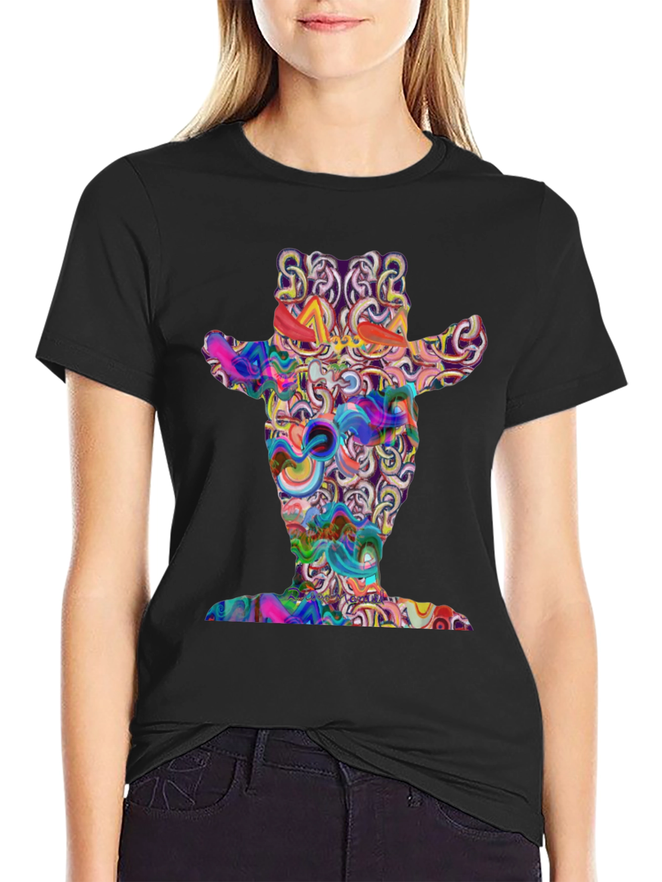 Psychedelic Cowboy Black T-Shirt