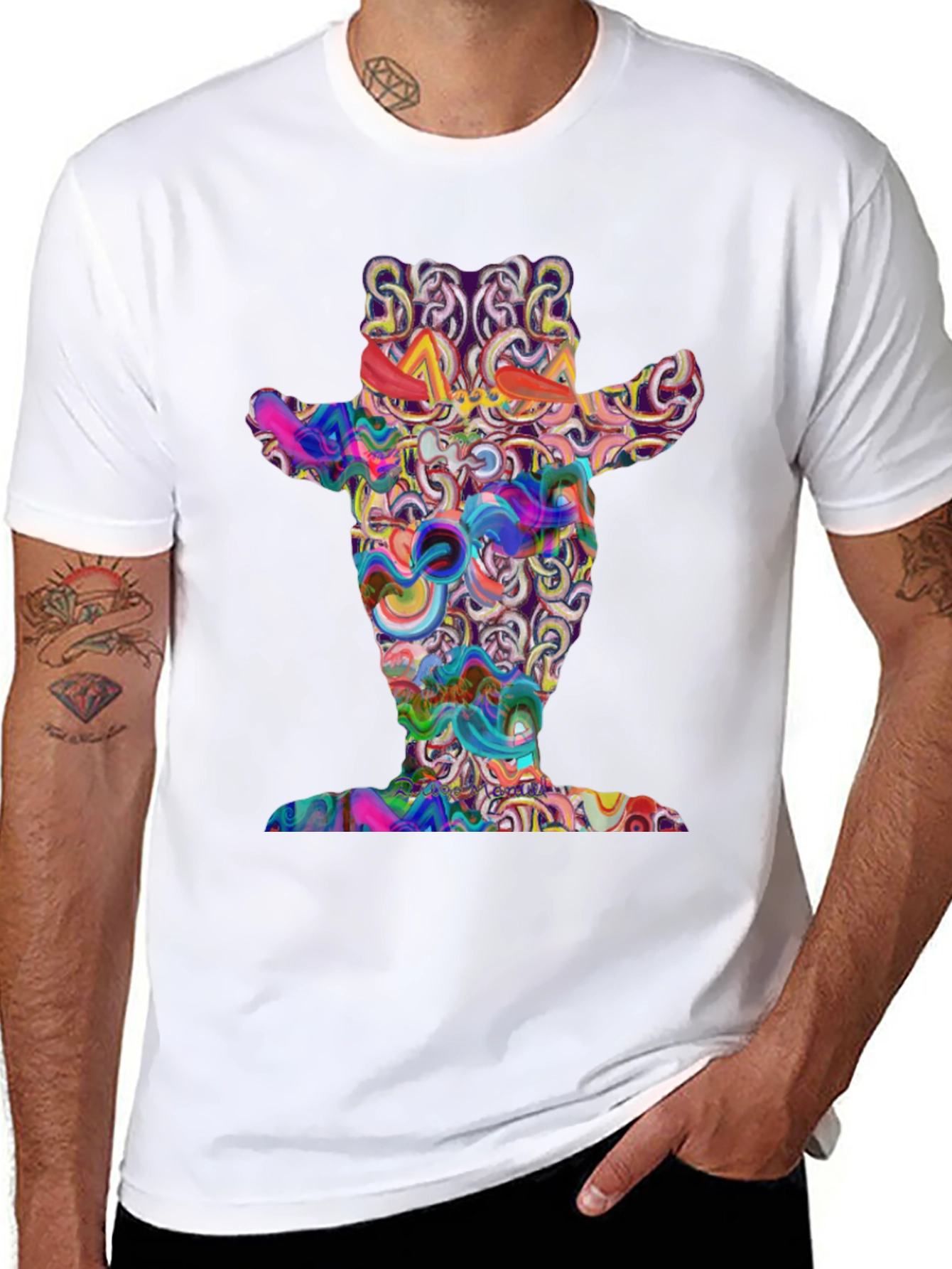 Psychedelic Cowboy Black T-Shirt