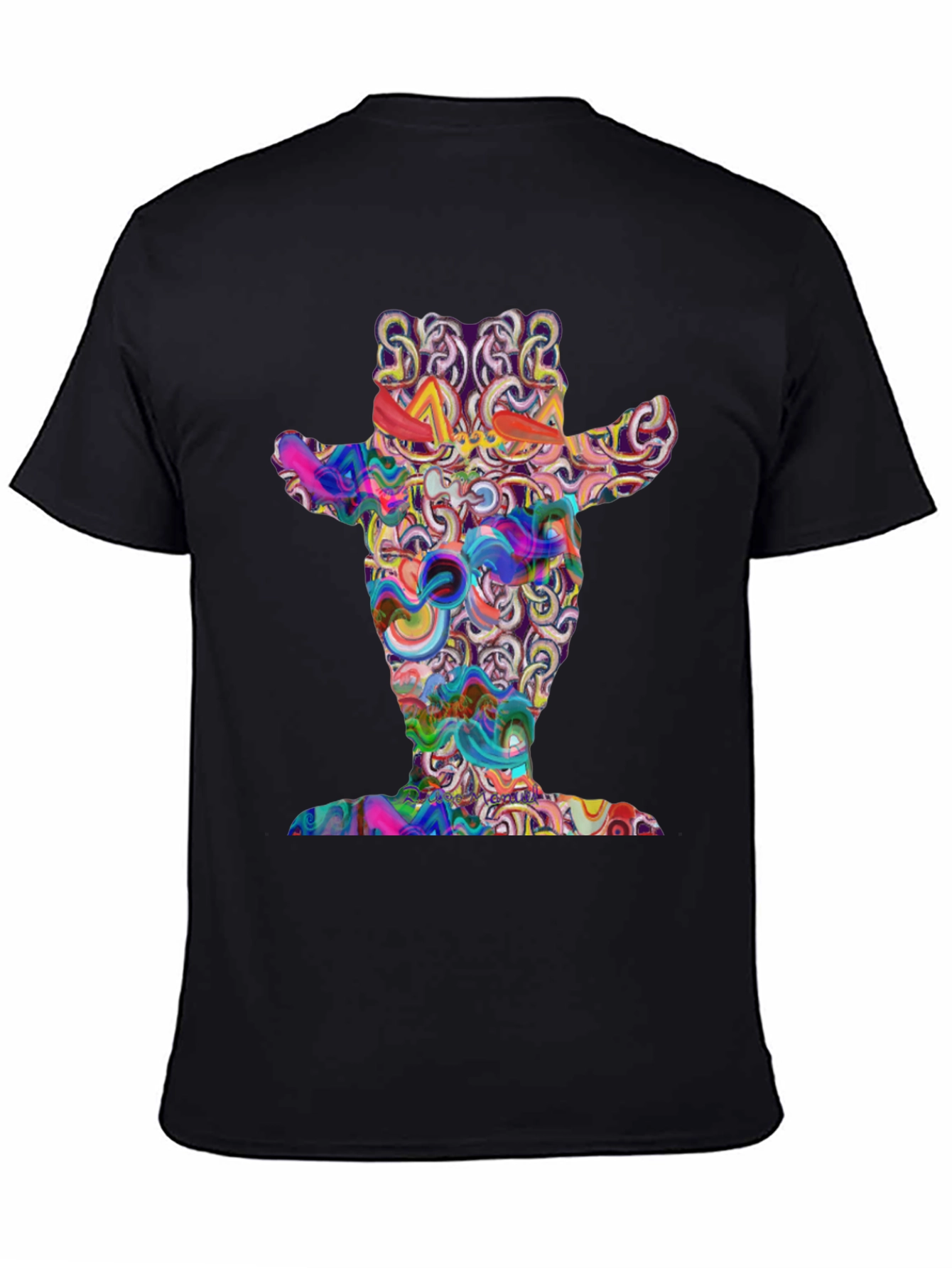 Psychedelic Cowboy Black T-Shirt