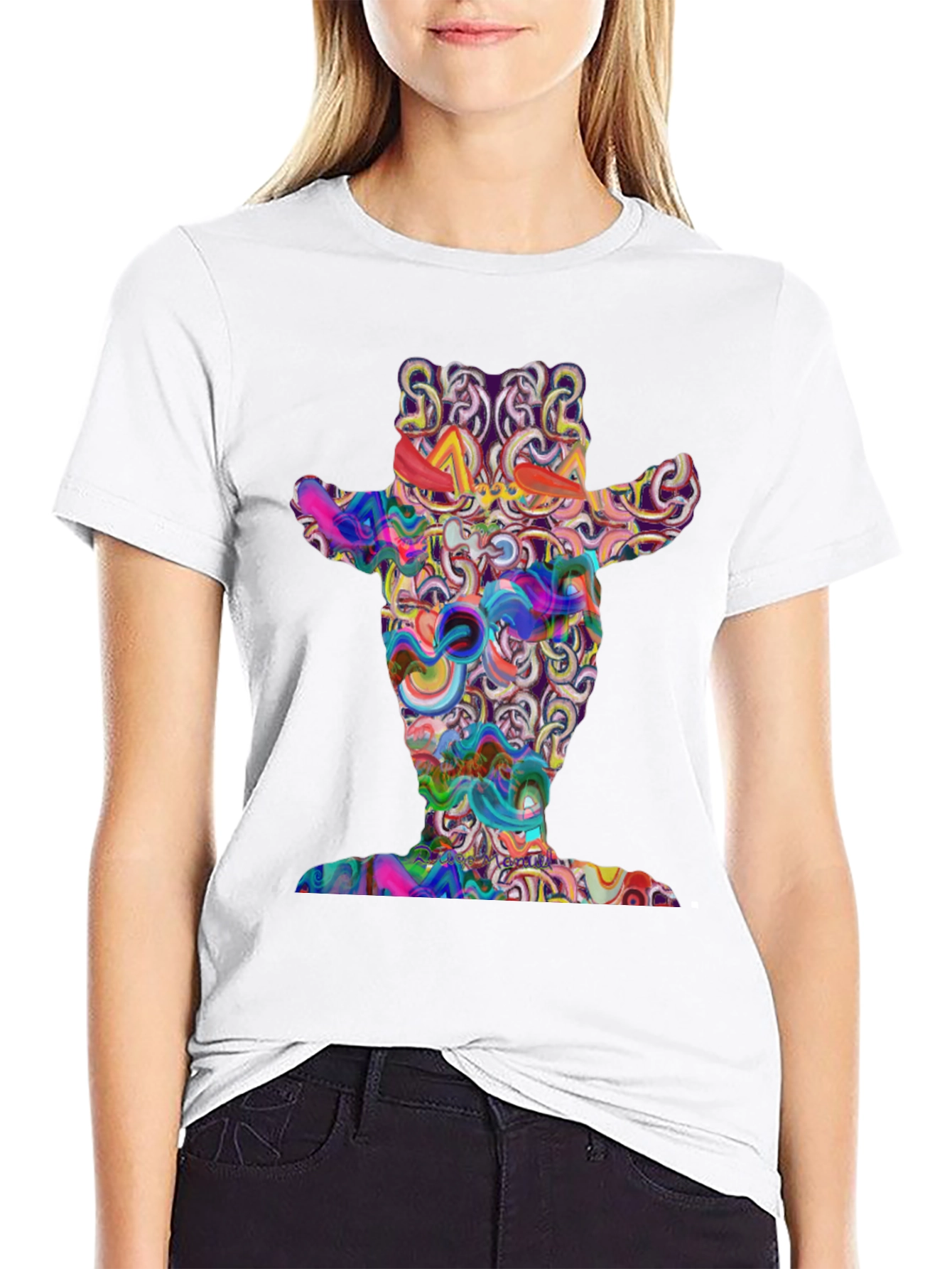 Psychedelic Cowboy Black T-Shirt