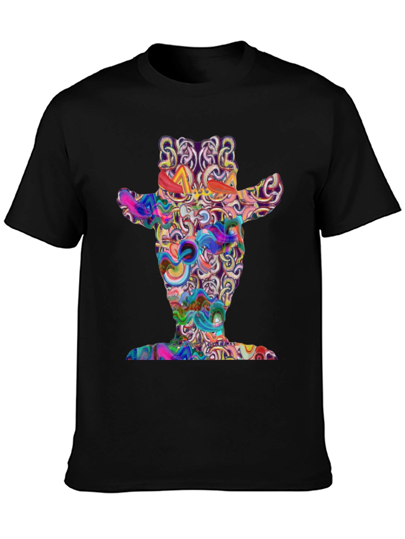 Psychedelic Cowboy Black T-Shirt