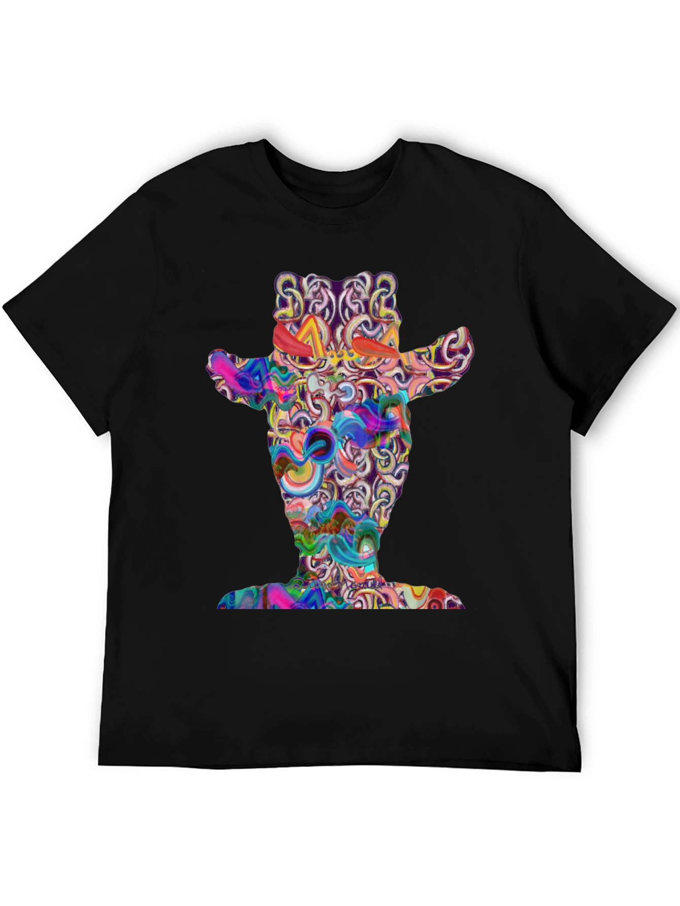 Psychedelic Cowboy Black T-Shirt
