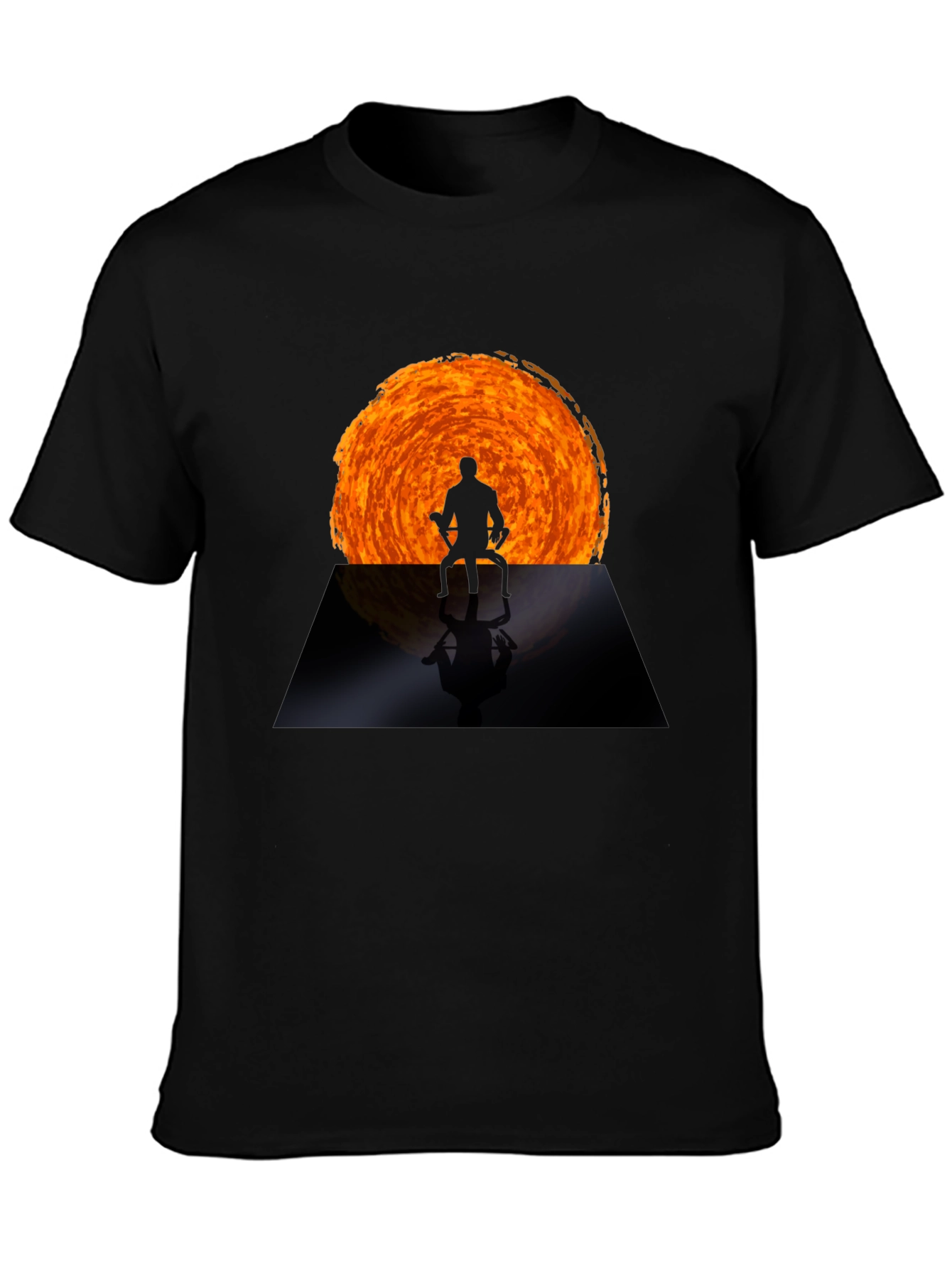 Enlightened Silhouette Graphic T-Shirt - Black