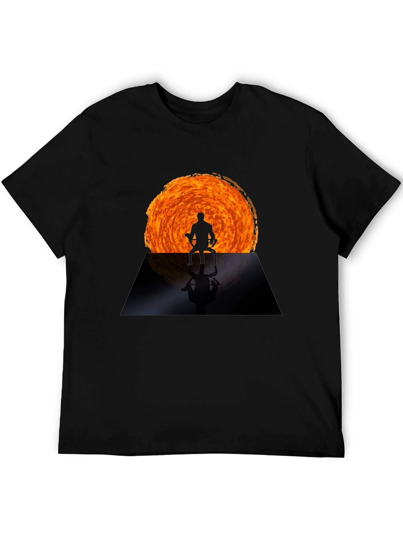 Enlightened Silhouette Graphic T-Shirt - Black