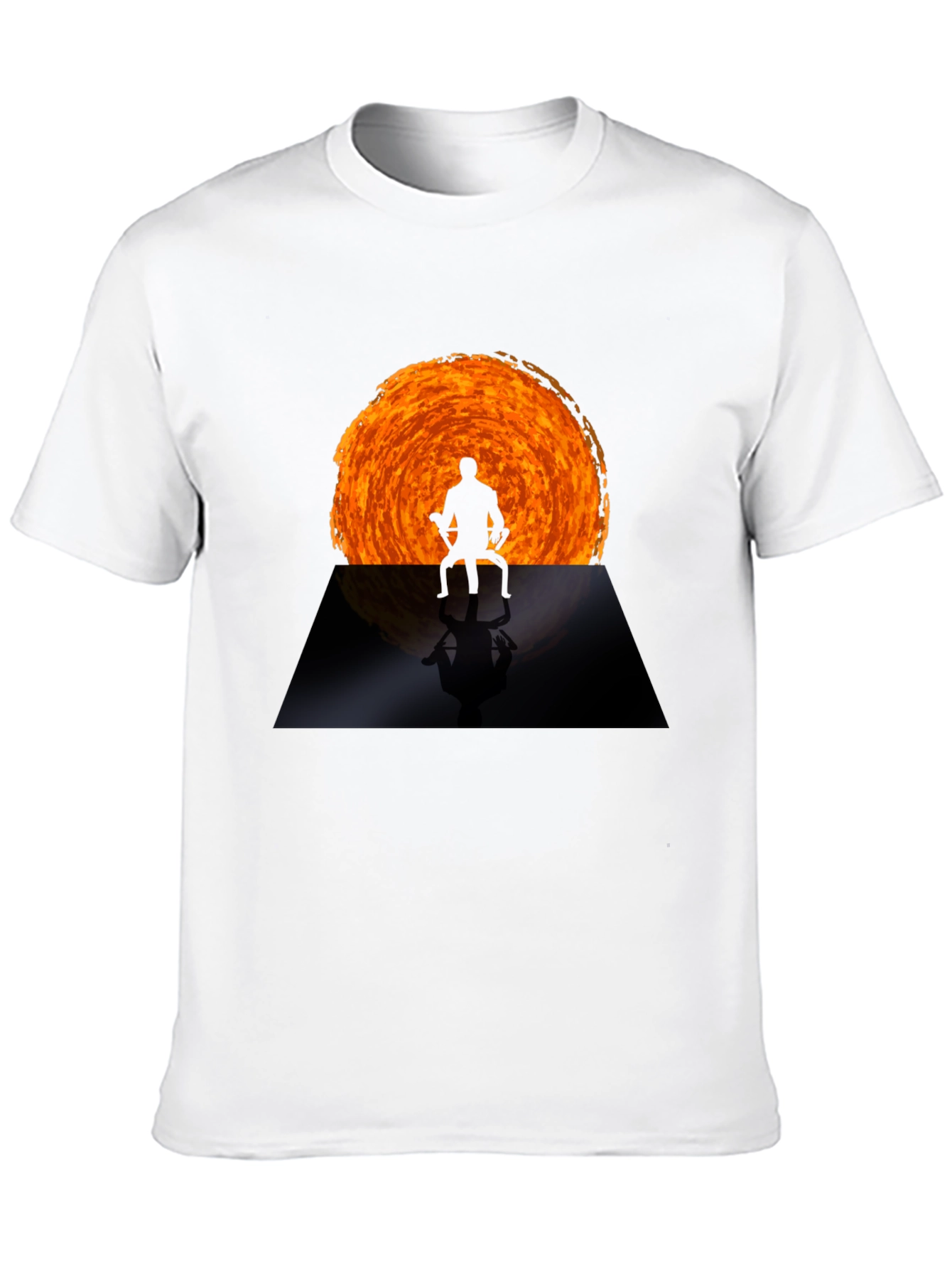 Enlightened Silhouette Graphic T-Shirt - Black