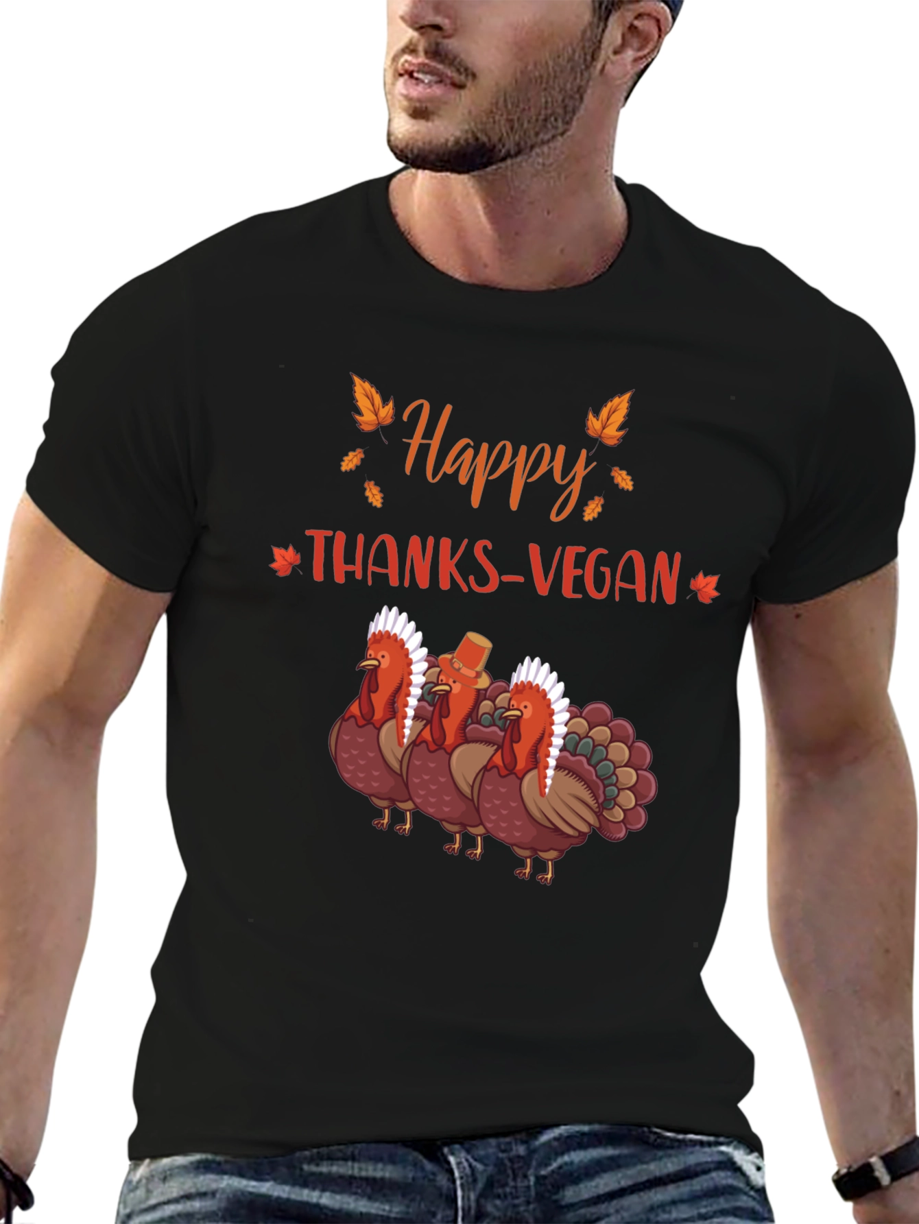 Happy Thanks-Vegan T-Shirt
