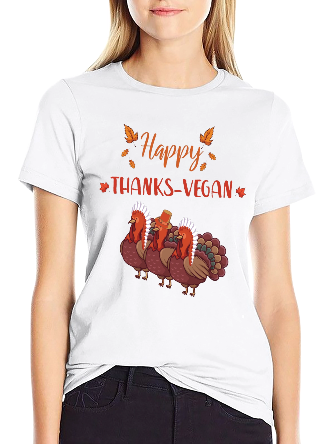 Happy Thanks-Vegan T-Shirt