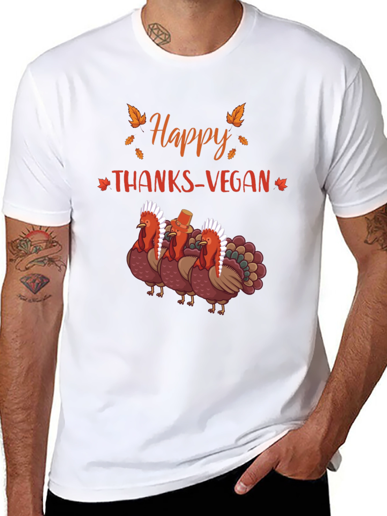 Happy Thanks-Vegan T-Shirt