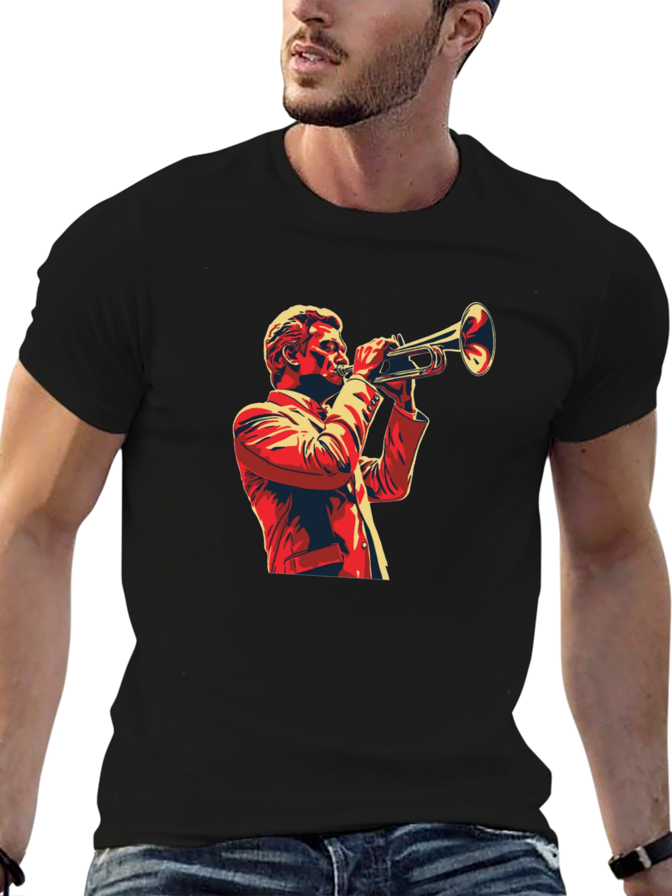 Jazz Trumpet Player Graphic T-Shirt