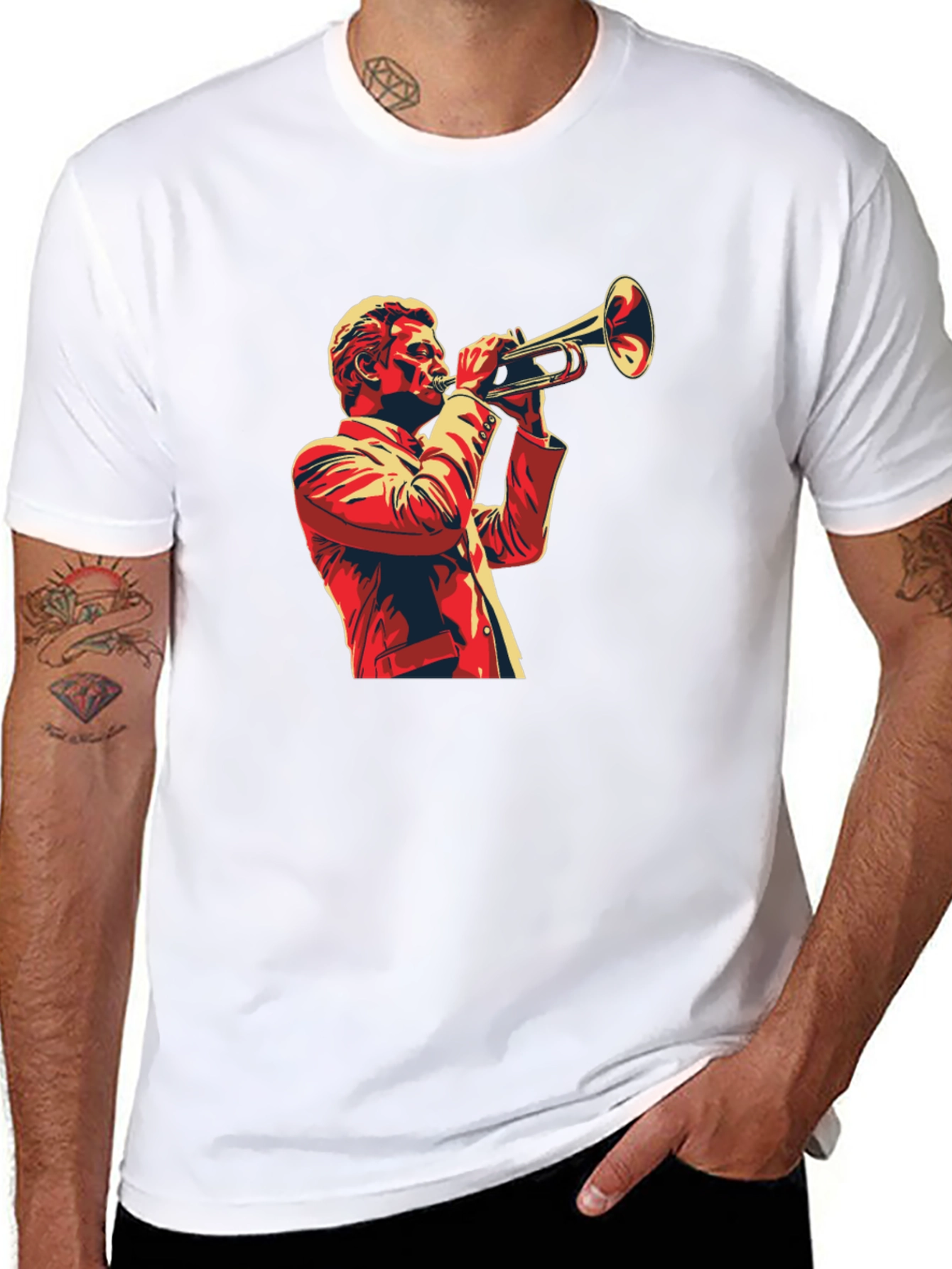 Jazz Trumpet Player Graphic T-Shirt