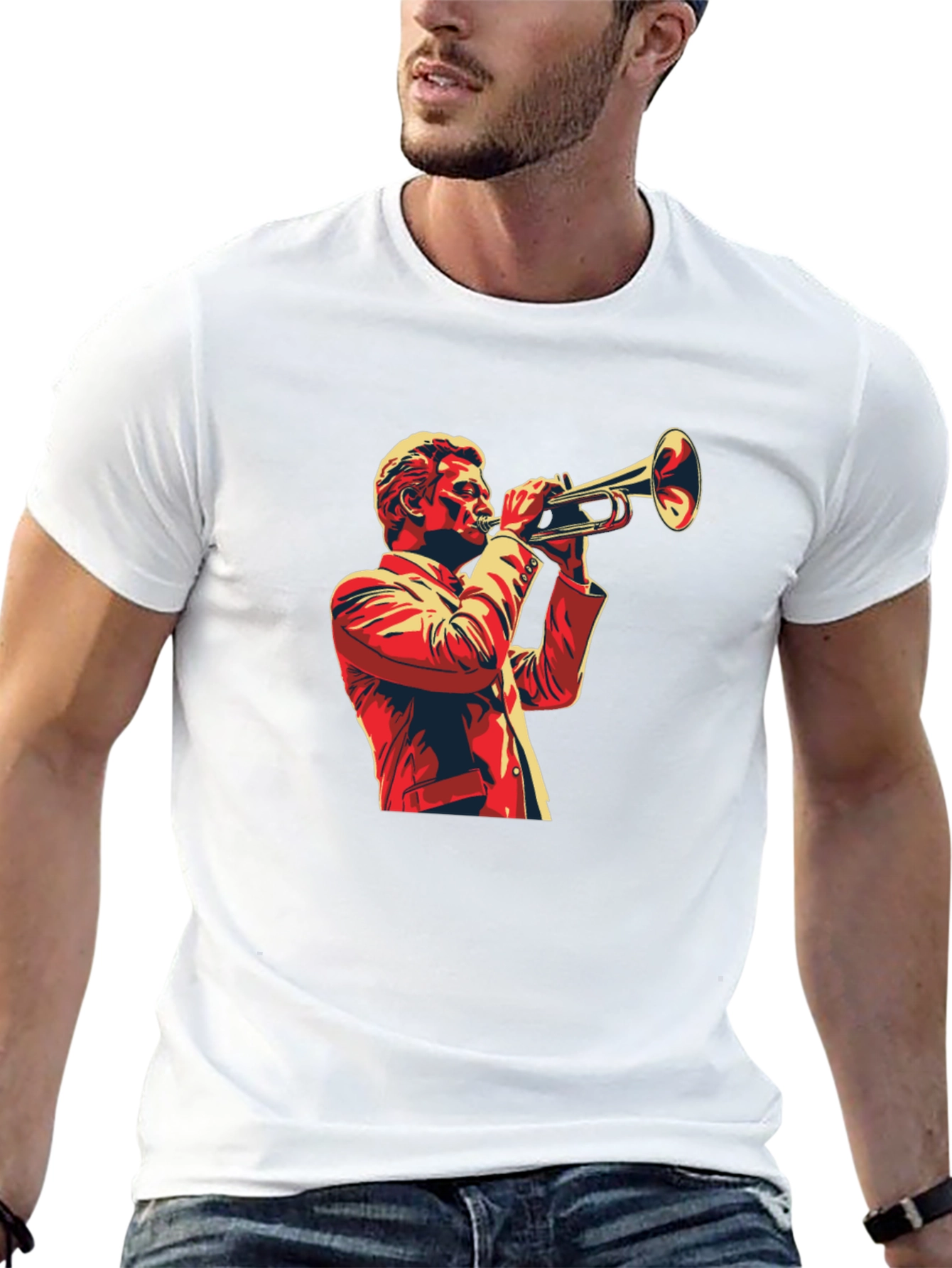 Jazz Trumpet Player Graphic T-Shirt