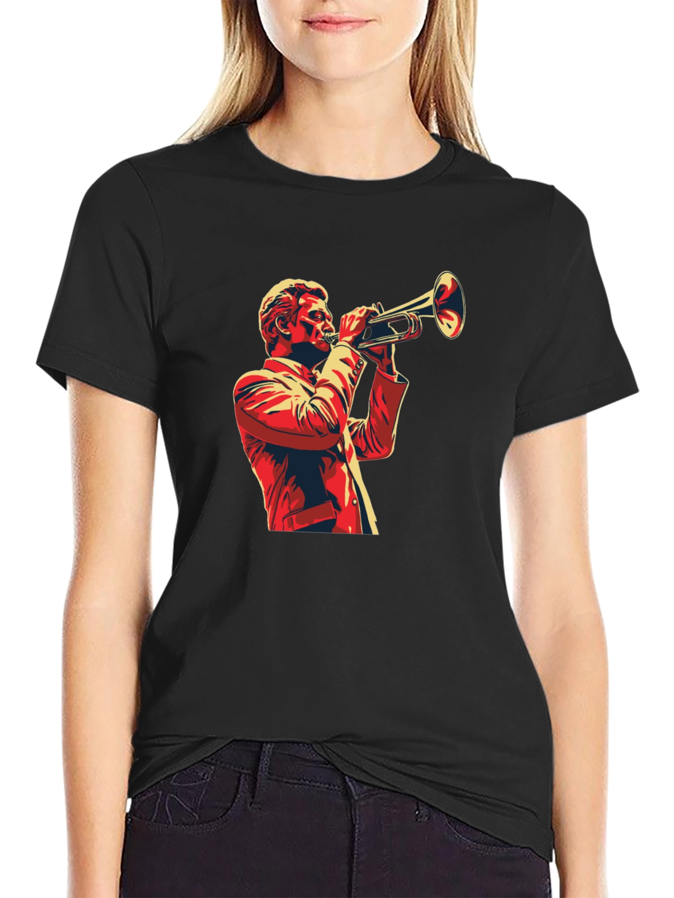 Jazz Trumpet Player Graphic T-Shirt