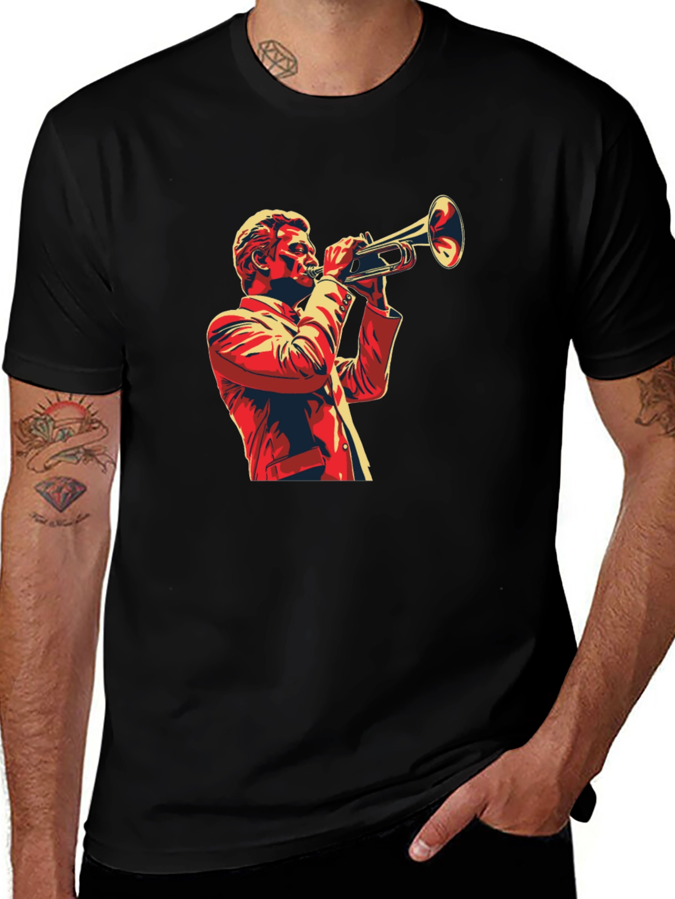 Jazz Trumpet Player Graphic T-Shirt