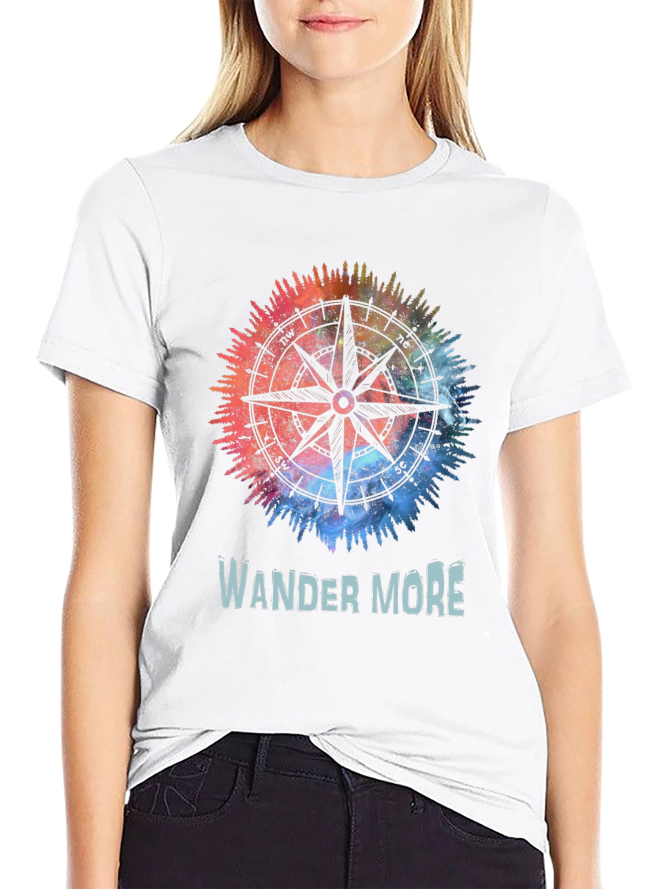 Wander More Compass Graphic Tee