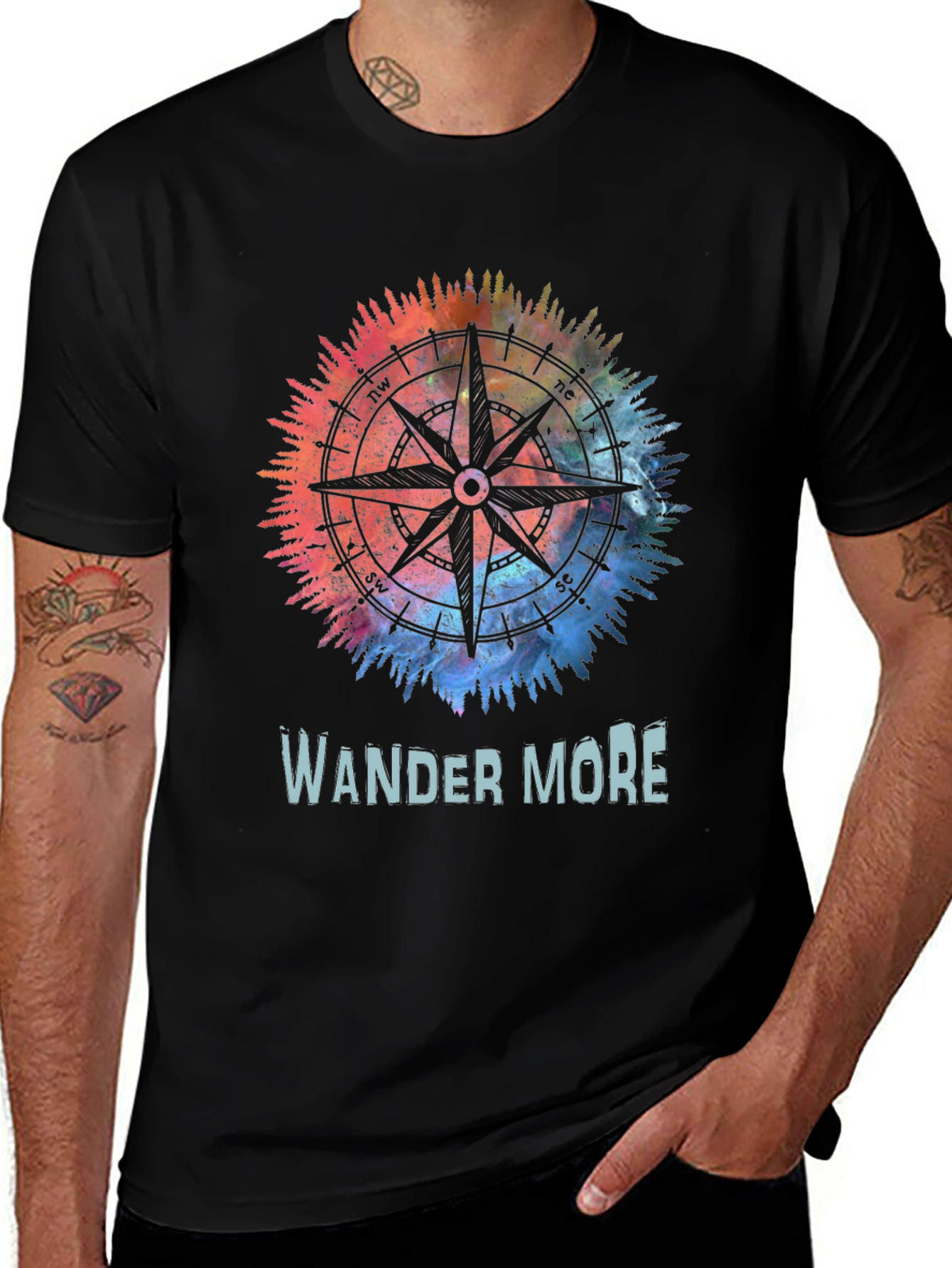 Wander More Compass Graphic Tee