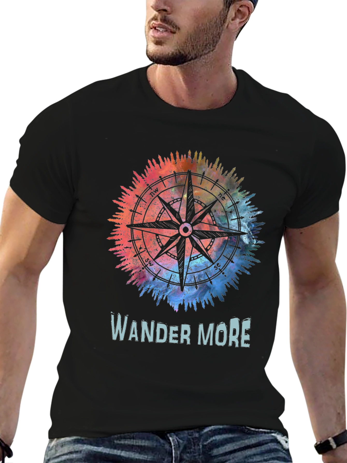 Wander More Compass Graphic Tee