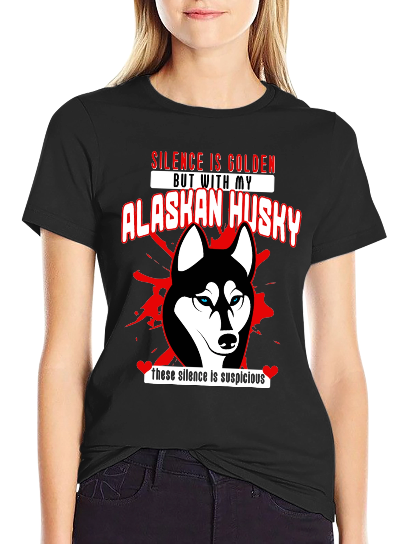 Silence is Golden Alaskan Husky T-Shirt