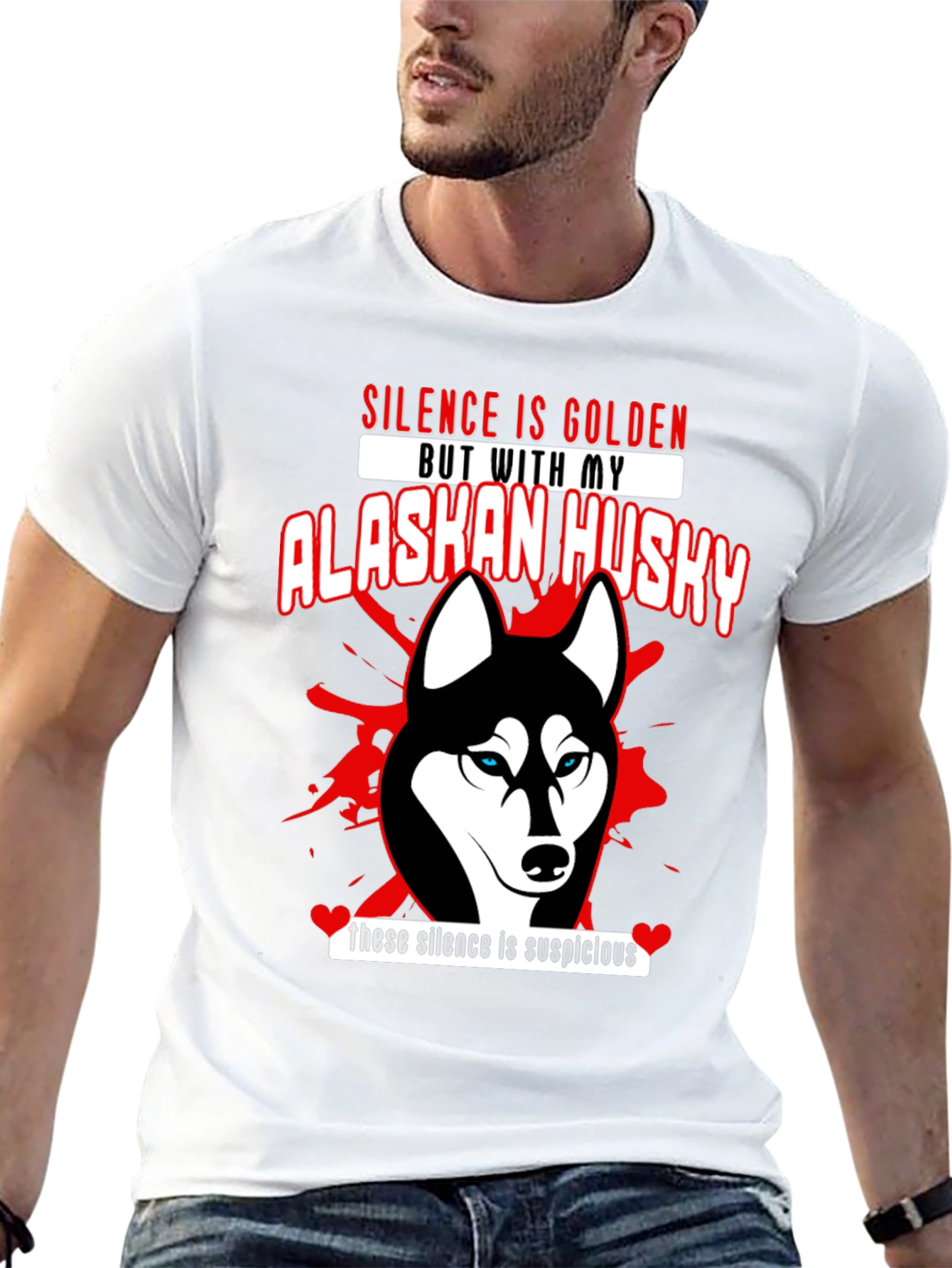 Silence is Golden Alaskan Husky T-Shirt