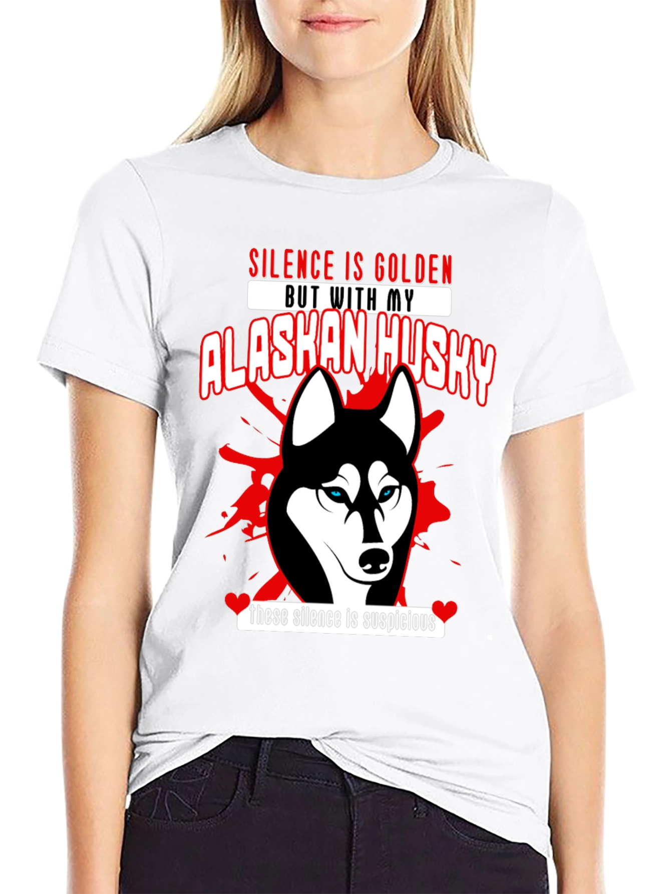 Silence is Golden Alaskan Husky T-Shirt