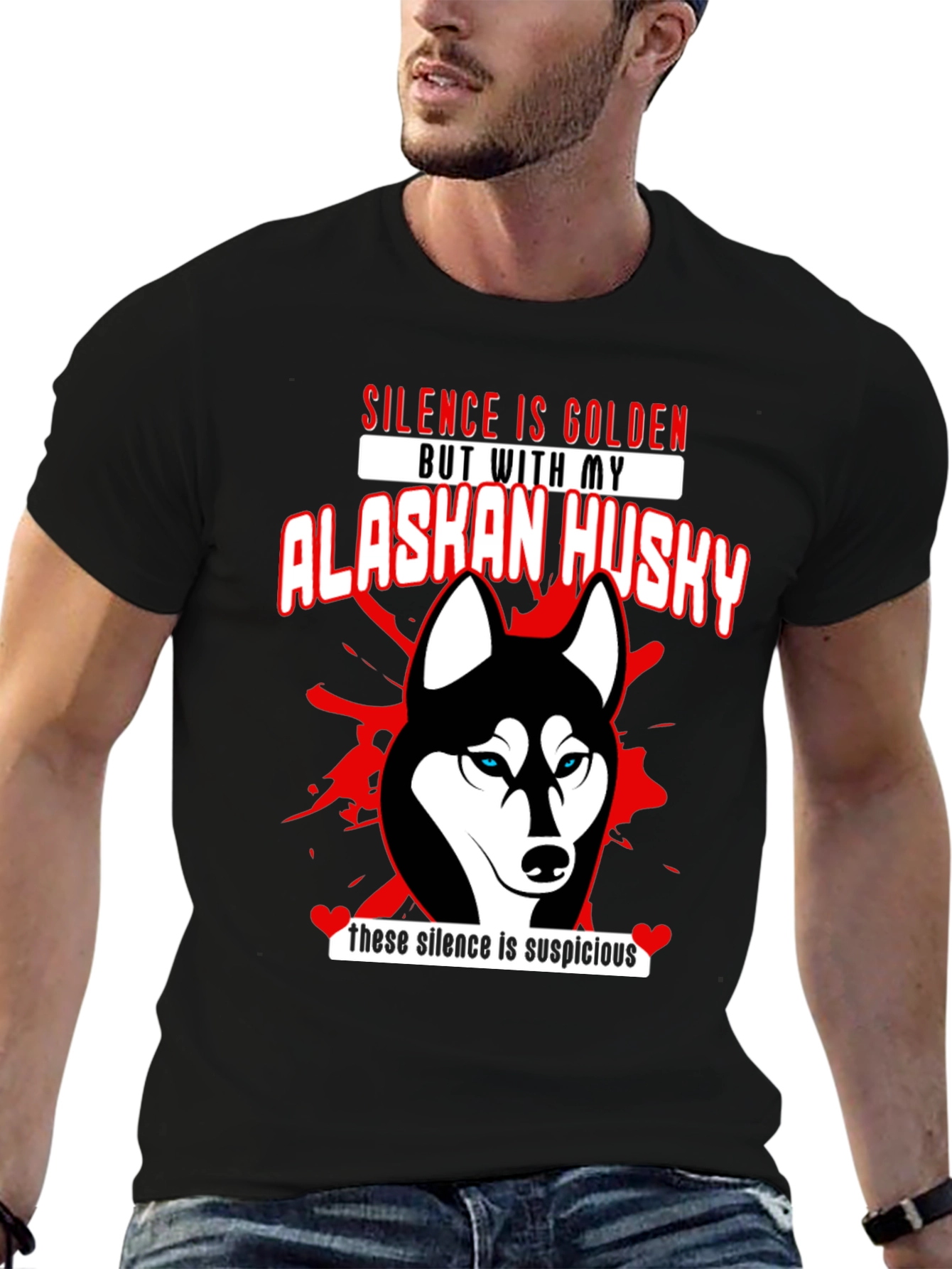 Silence is Golden Alaskan Husky T-Shirt