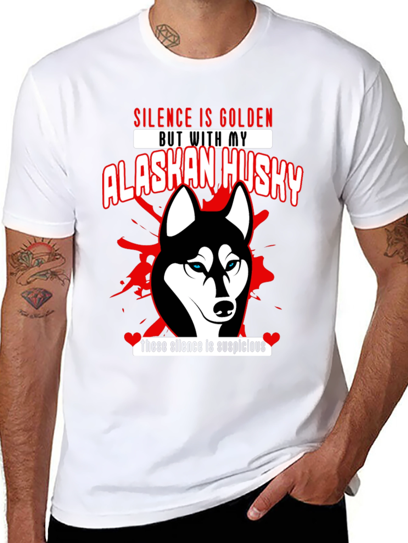 Silence is Golden Alaskan Husky T-Shirt