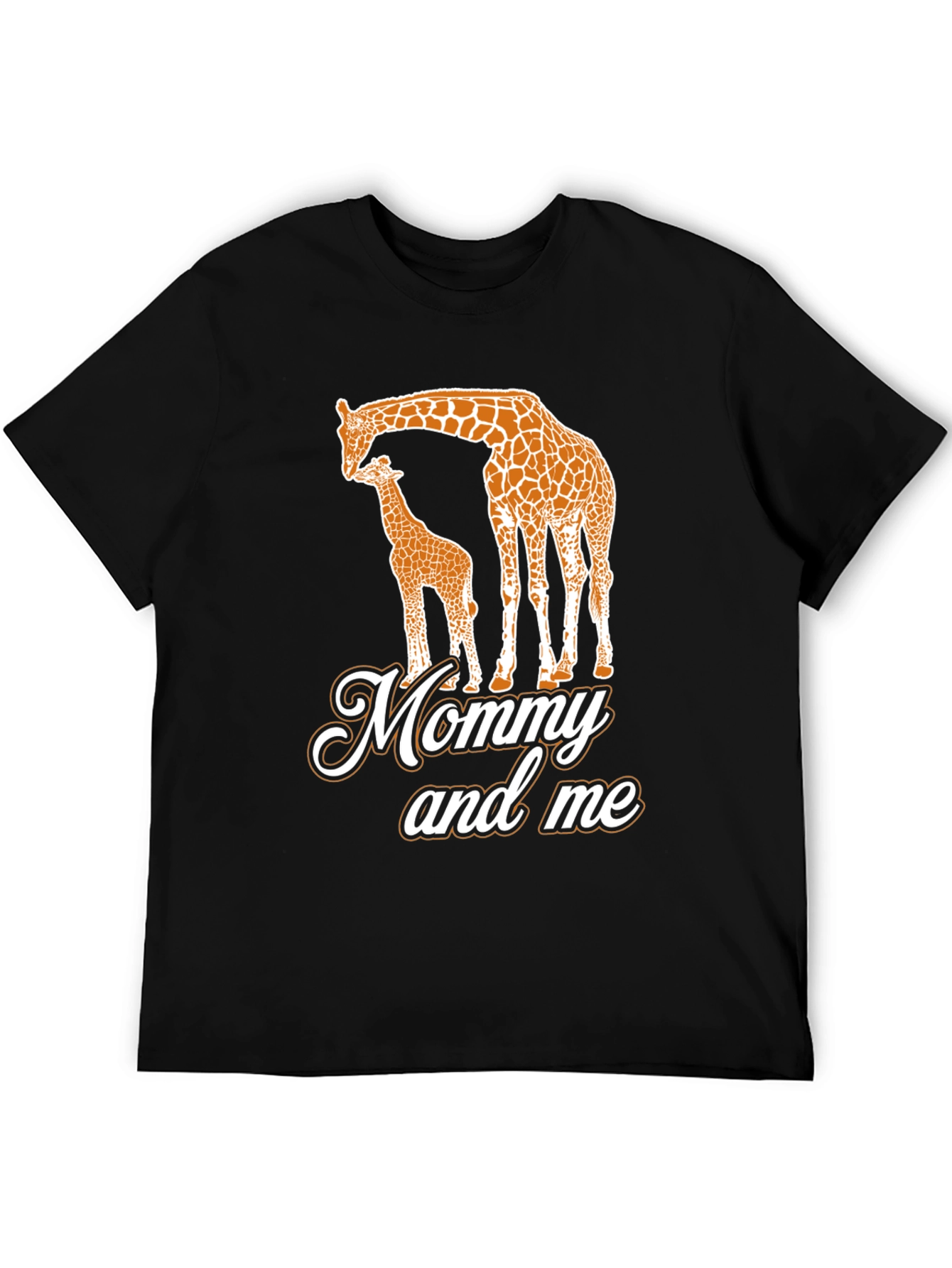 Mommy and Me Giraffe Black T-Shirt