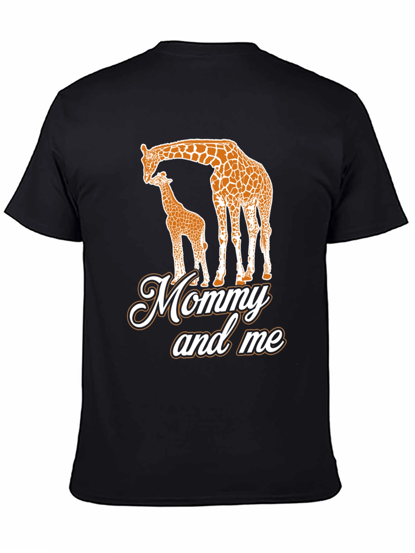 Mommy and Me Giraffe Black T-Shirt