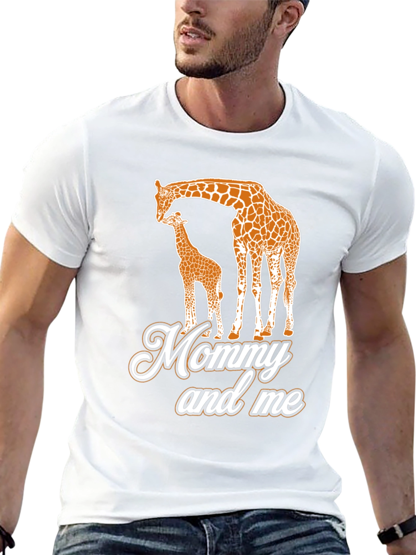 Mommy and Me Giraffe Black T-Shirt