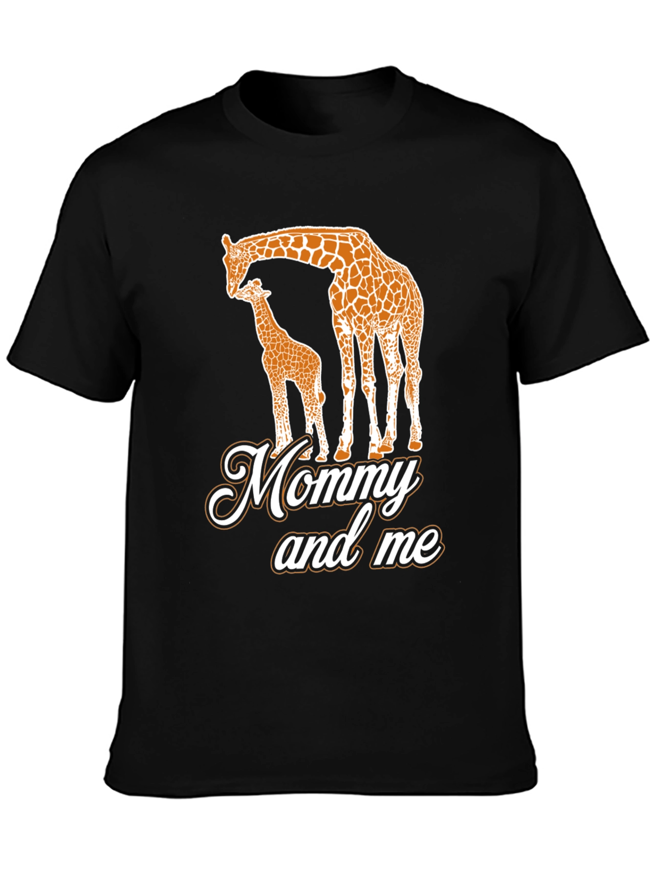 Mommy and Me Giraffe Black T-Shirt