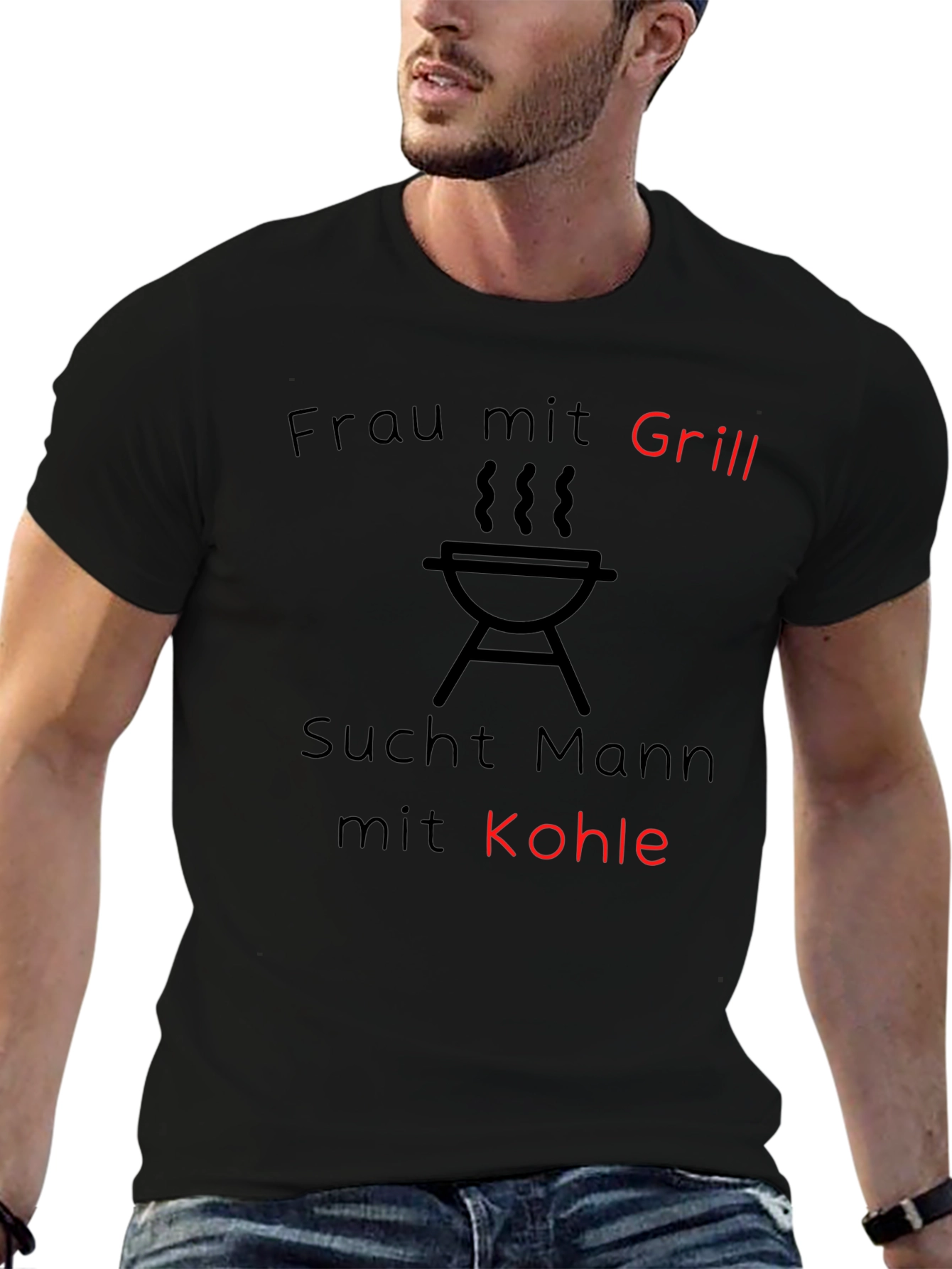 Frau Mit Grill - Mens Graphic T-Shirt