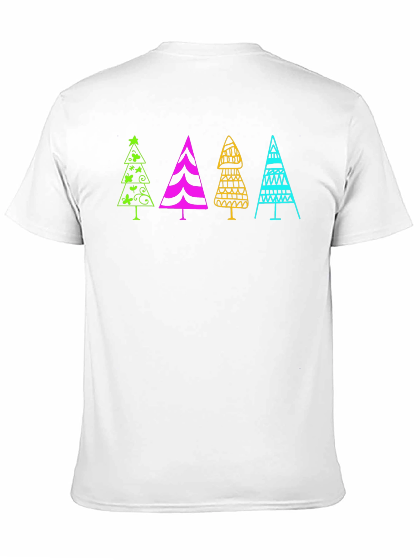Fun Christmas Trees Black T-Shirt