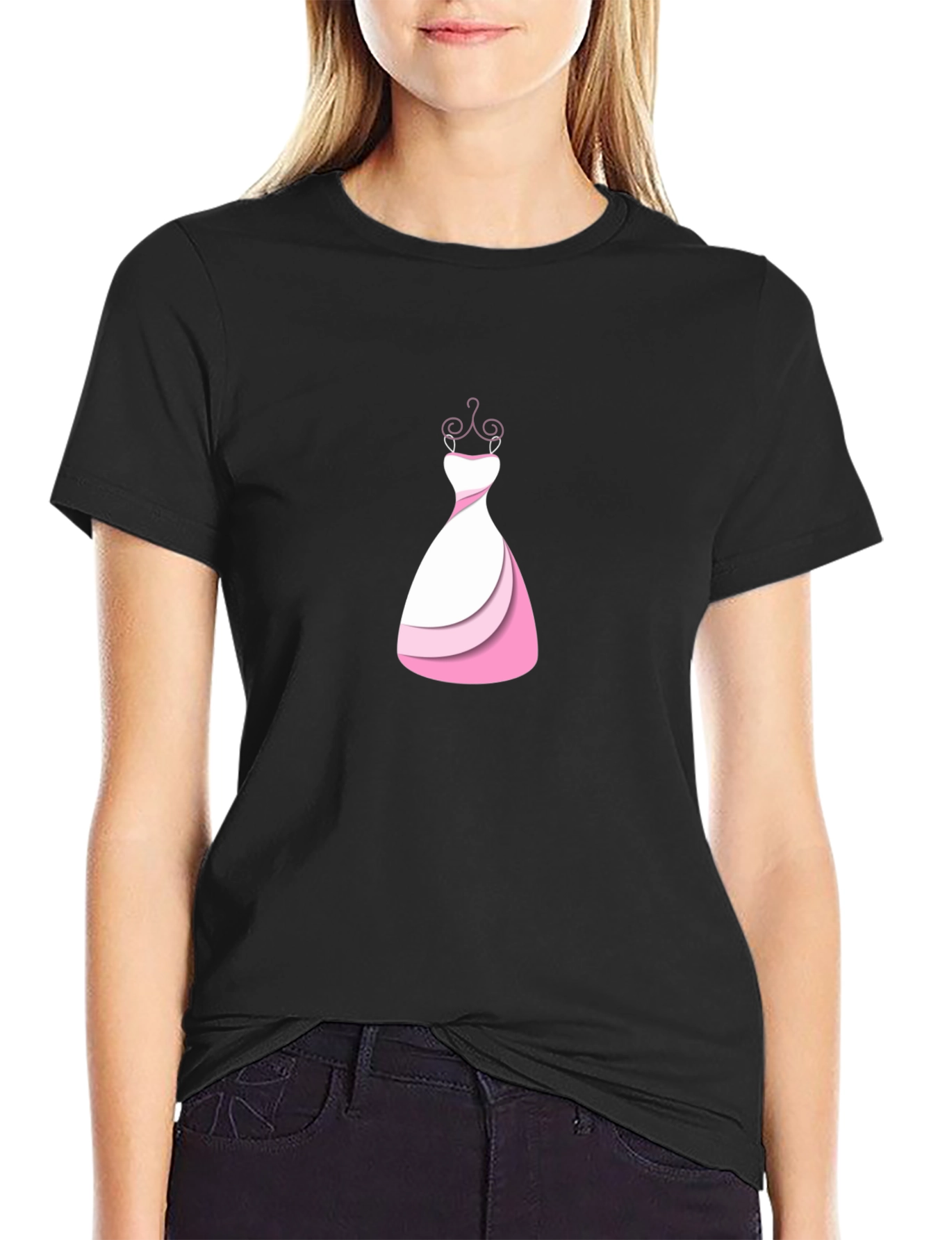 Elegant Dress Graphic Tee - Stylish & Unique