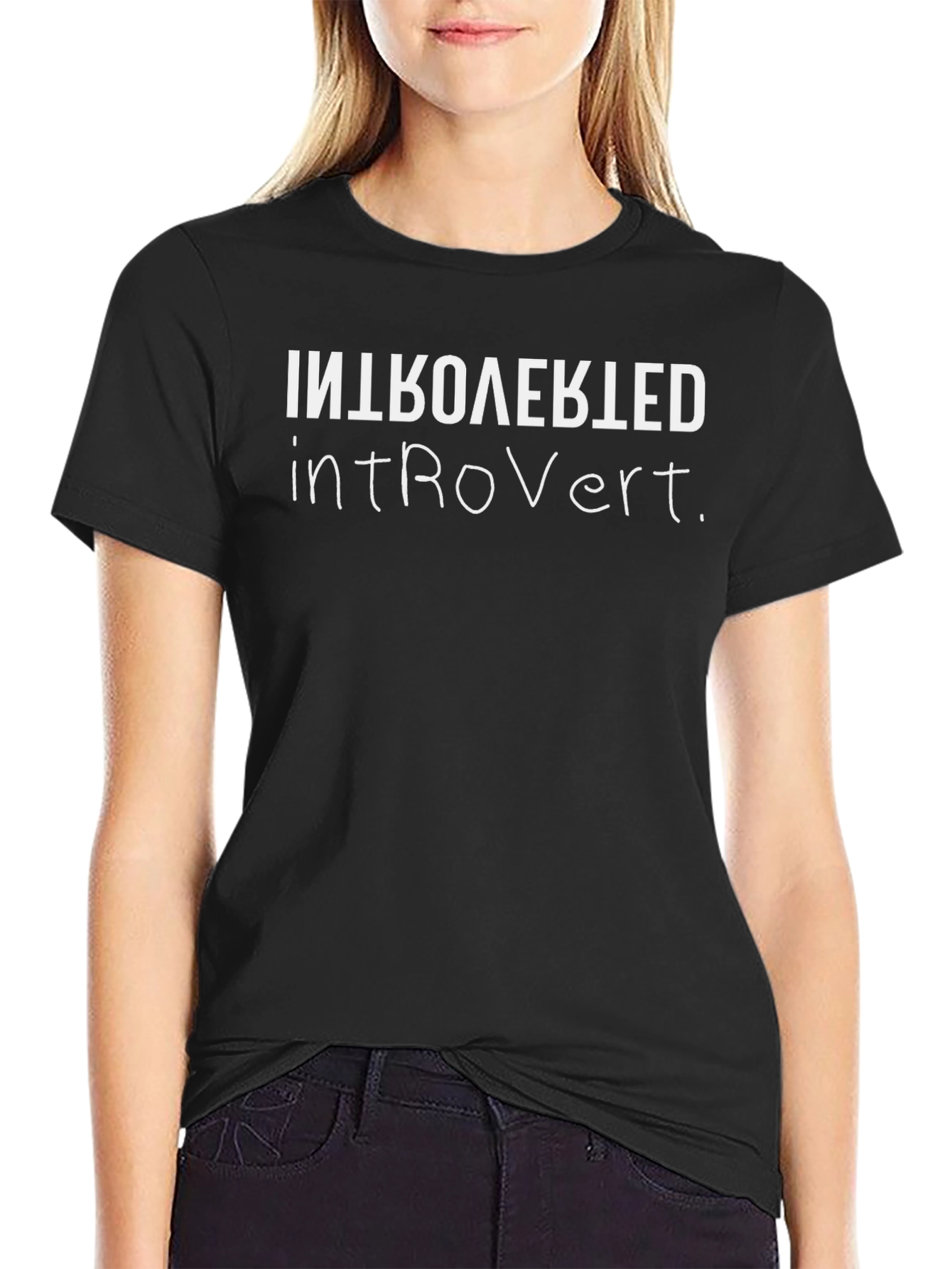 Introvert T-Shirt - Funny Inverted Text Tee