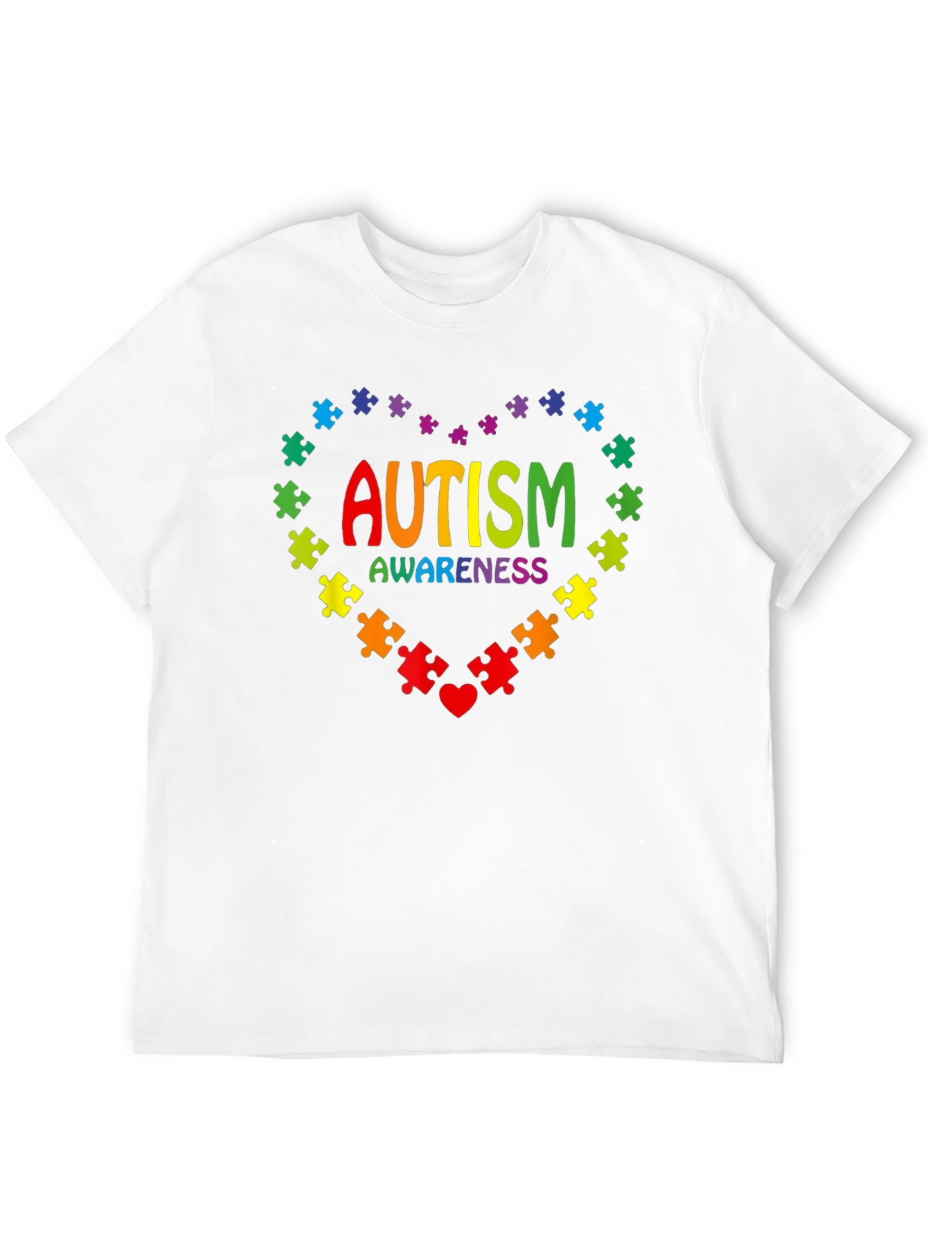 Autism Awareness Puzzle Heart Graphic Tee