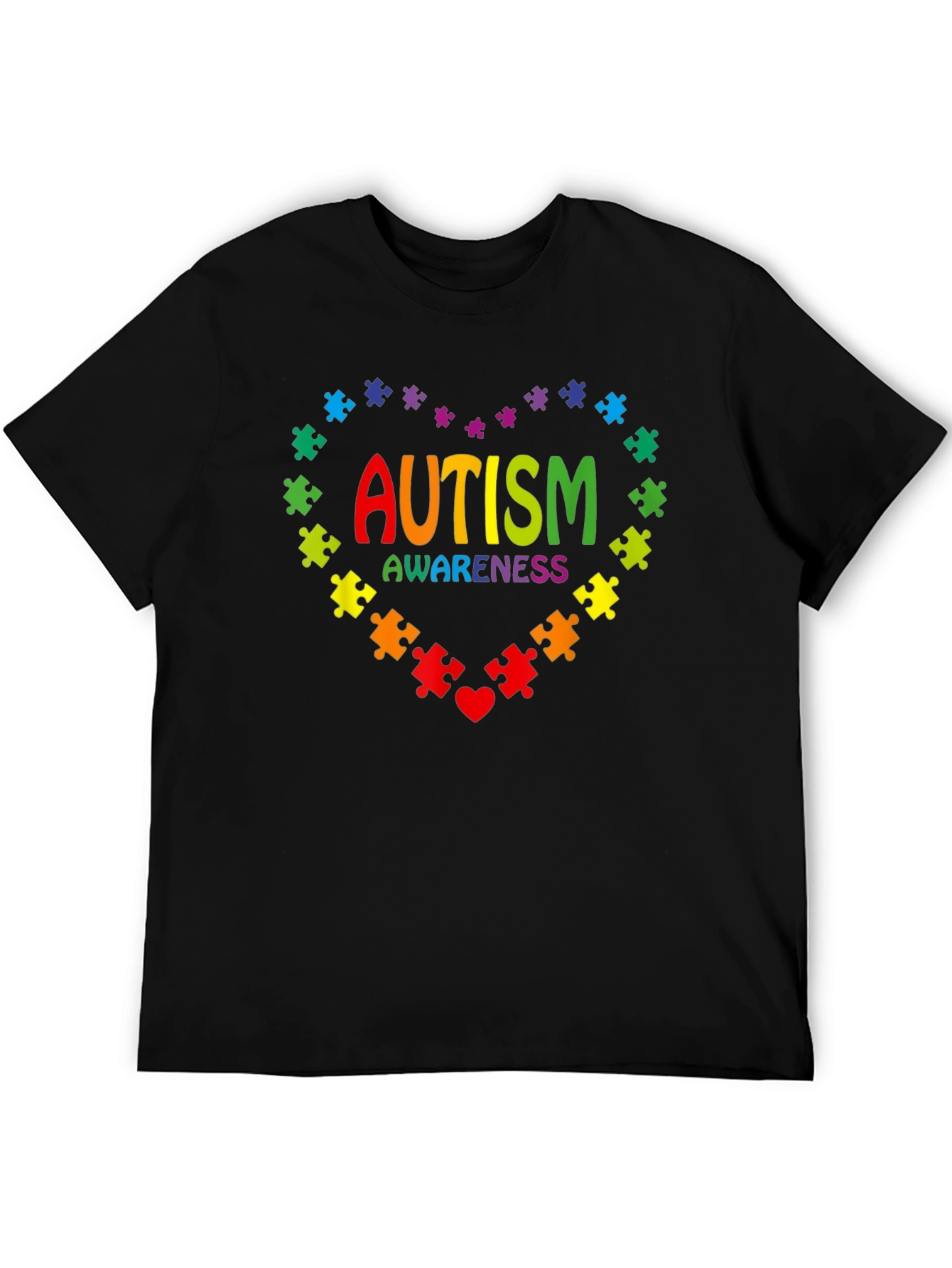 Autism Awareness Puzzle Heart Graphic Tee
