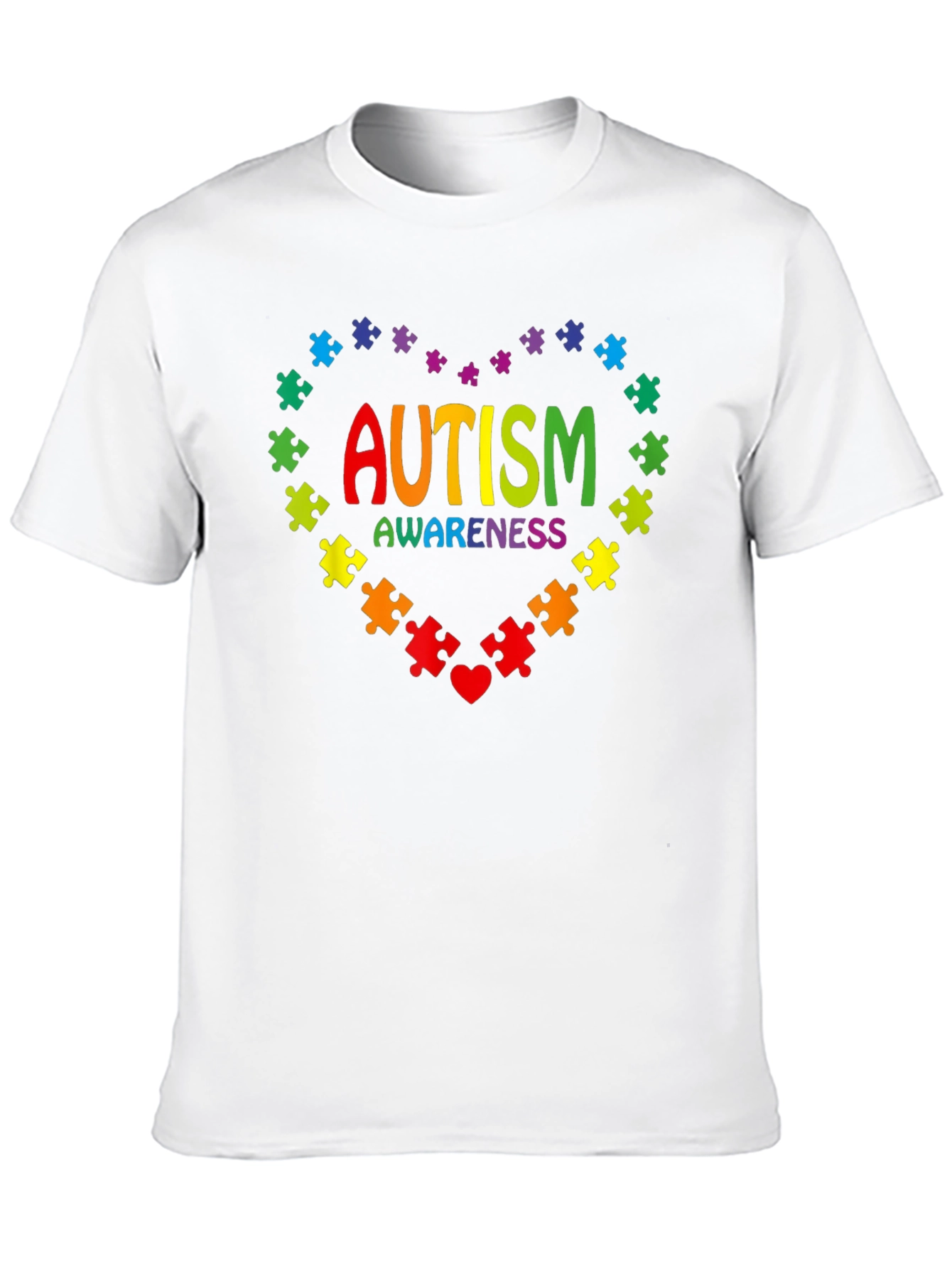 Autism Awareness Puzzle Heart Graphic Tee