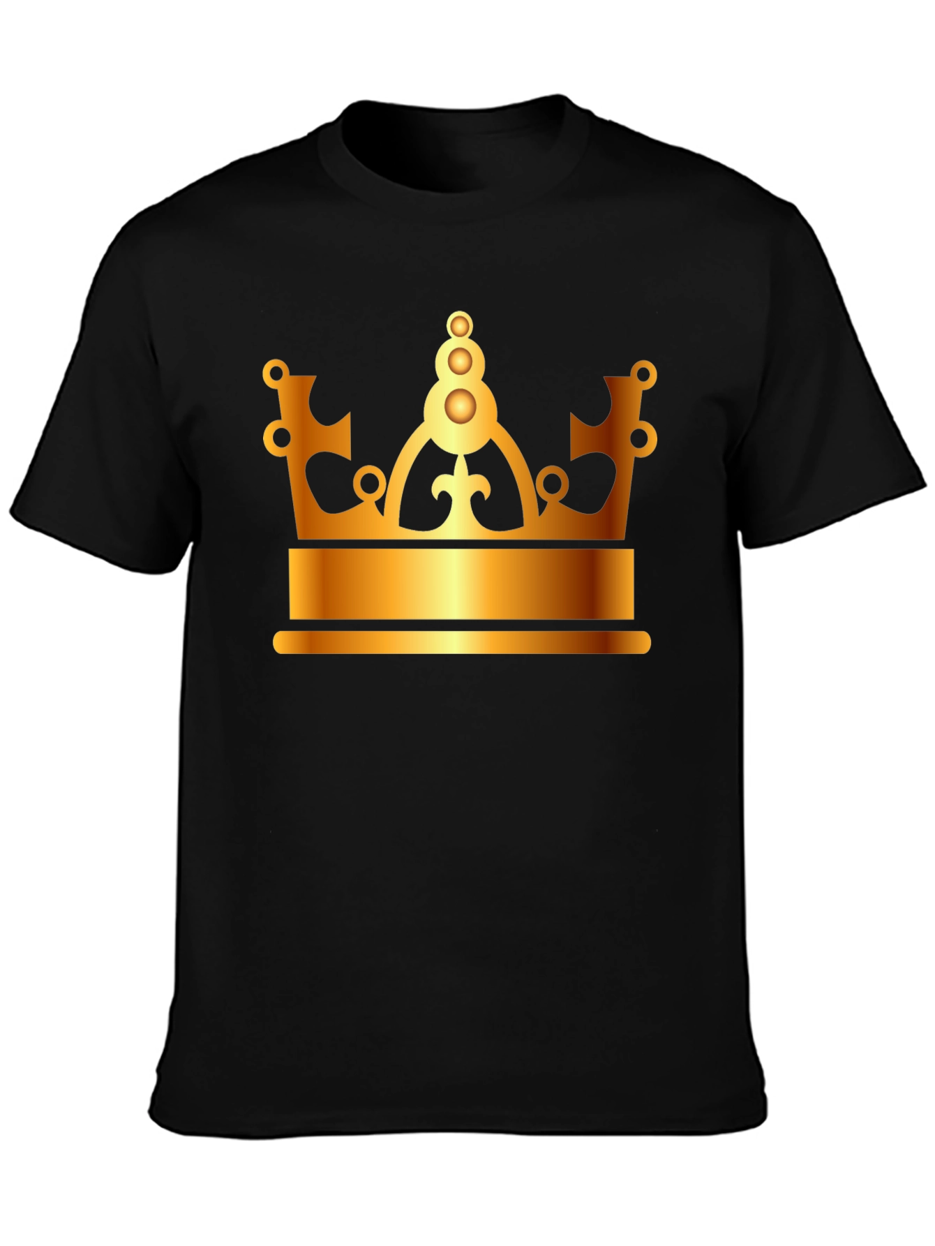 Golden Crown Graphic Black T-Shirt