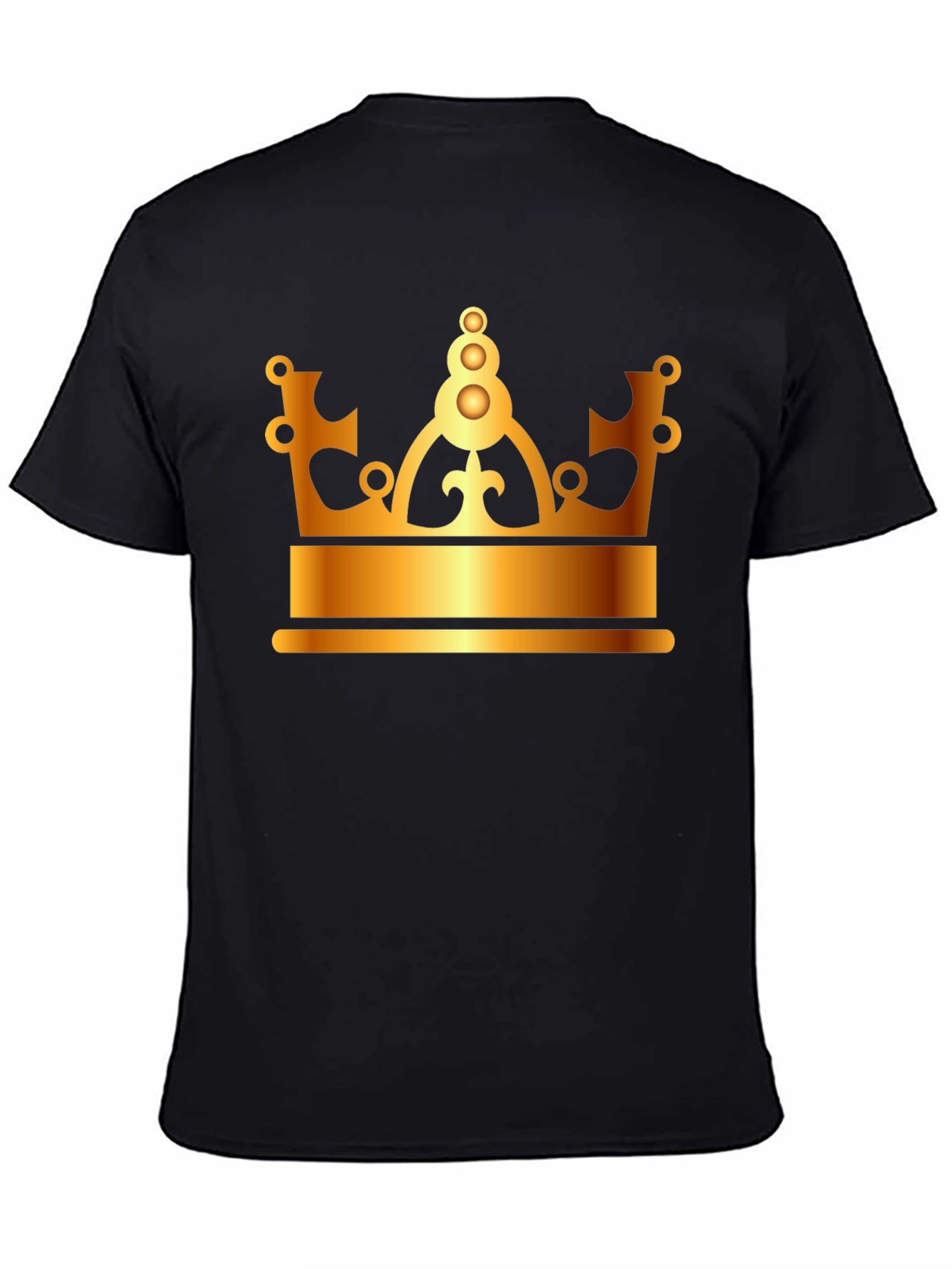 Golden Crown Graphic Black T-Shirt