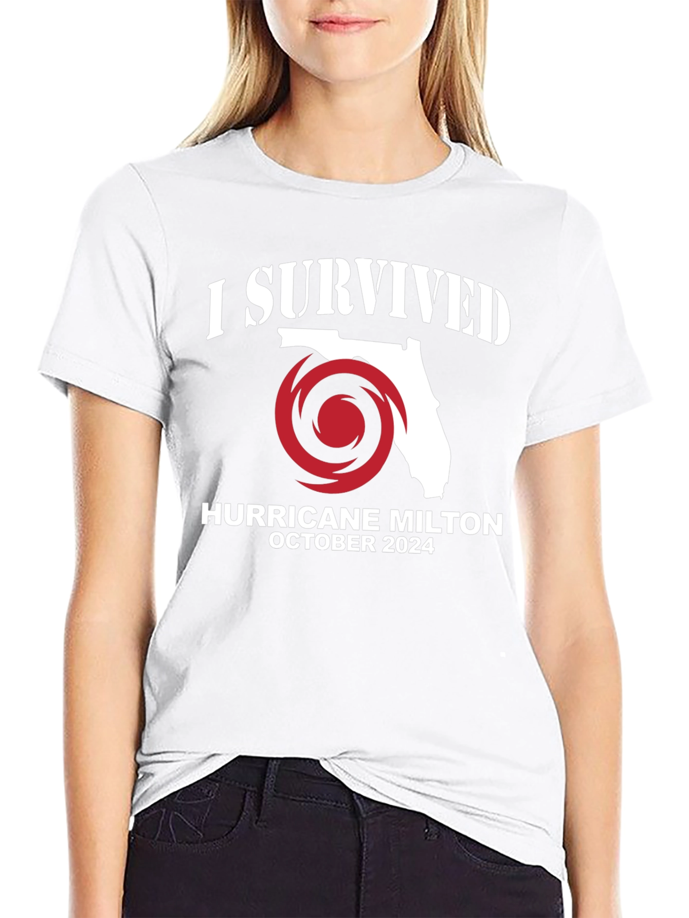 I Survived Hurricane Milton 2024 Black T-Shirt