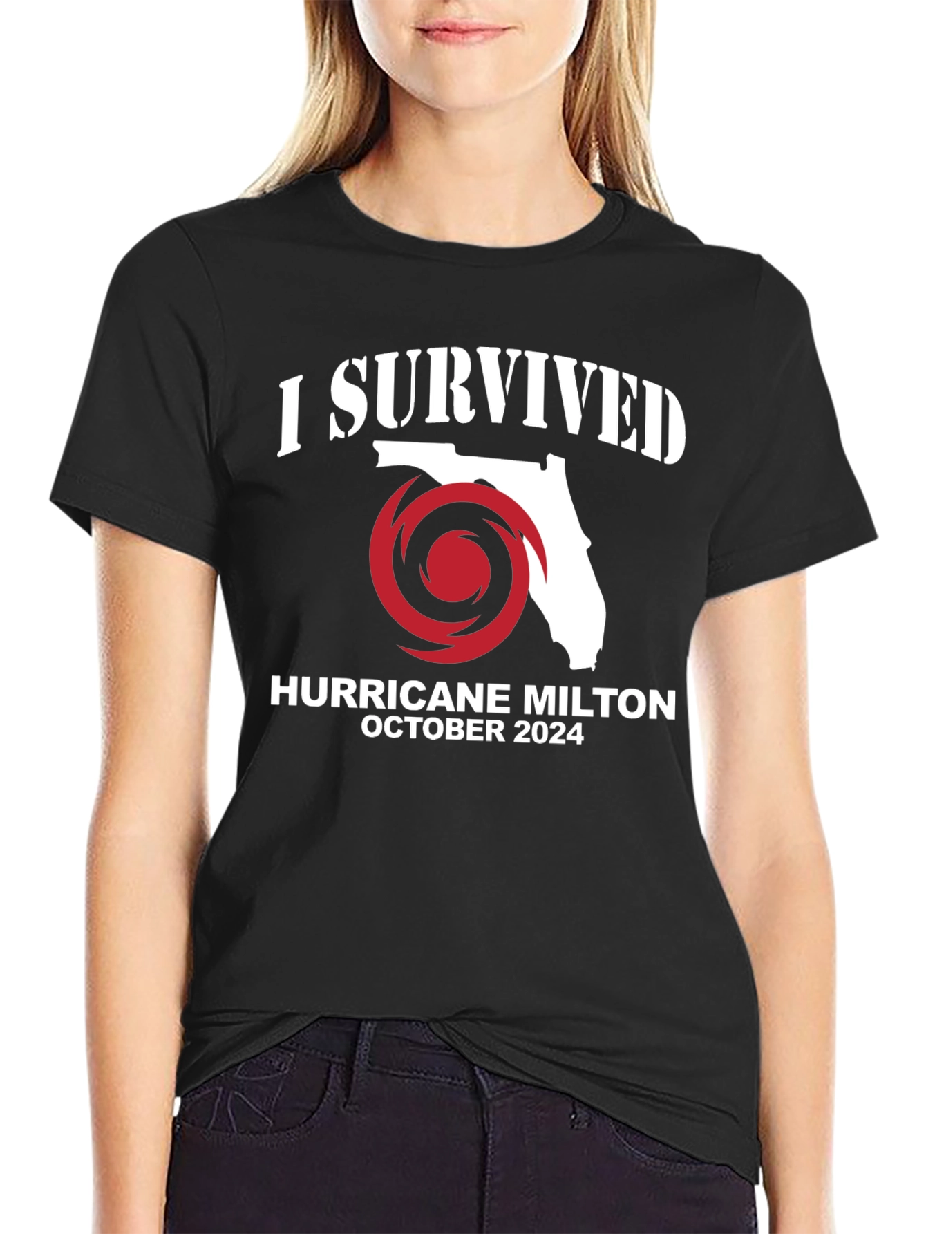 I Survived Hurricane Milton 2024 Black T-Shirt