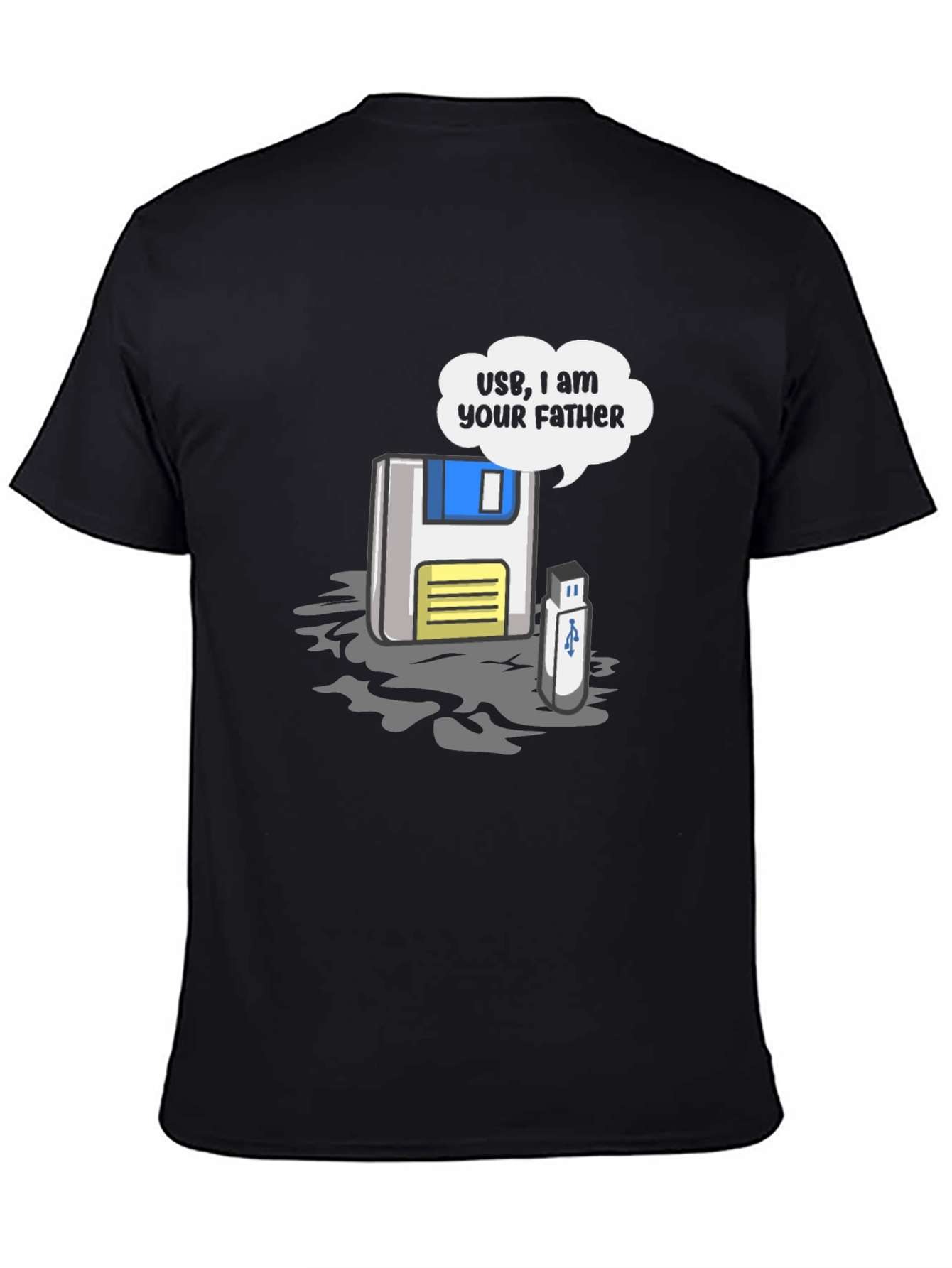 Geeky Fathers Day Floppy Disk & USB T-Shirt