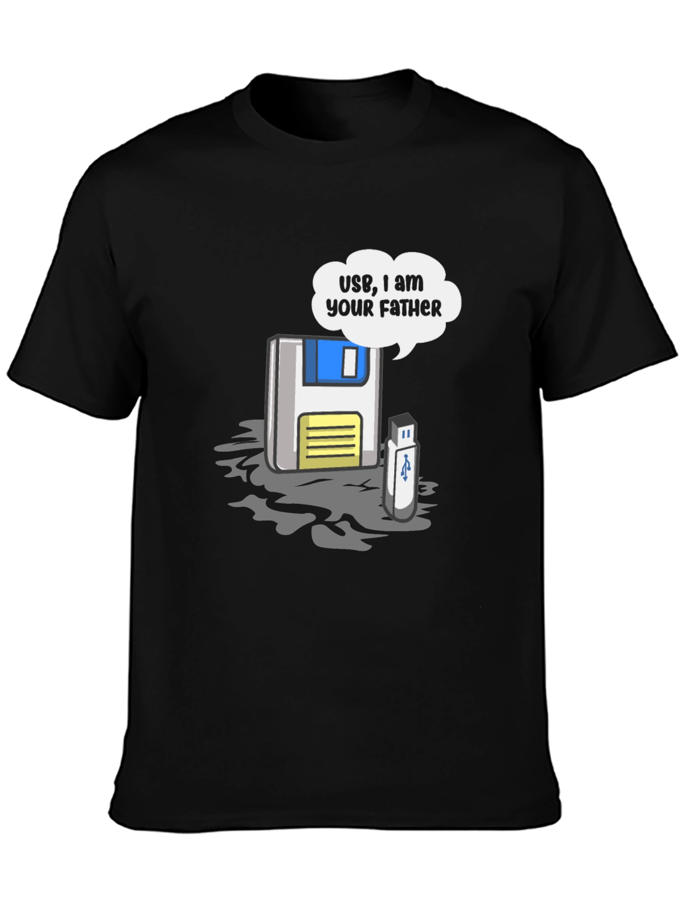 Geeky Fathers Day Floppy Disk & USB T-Shirt