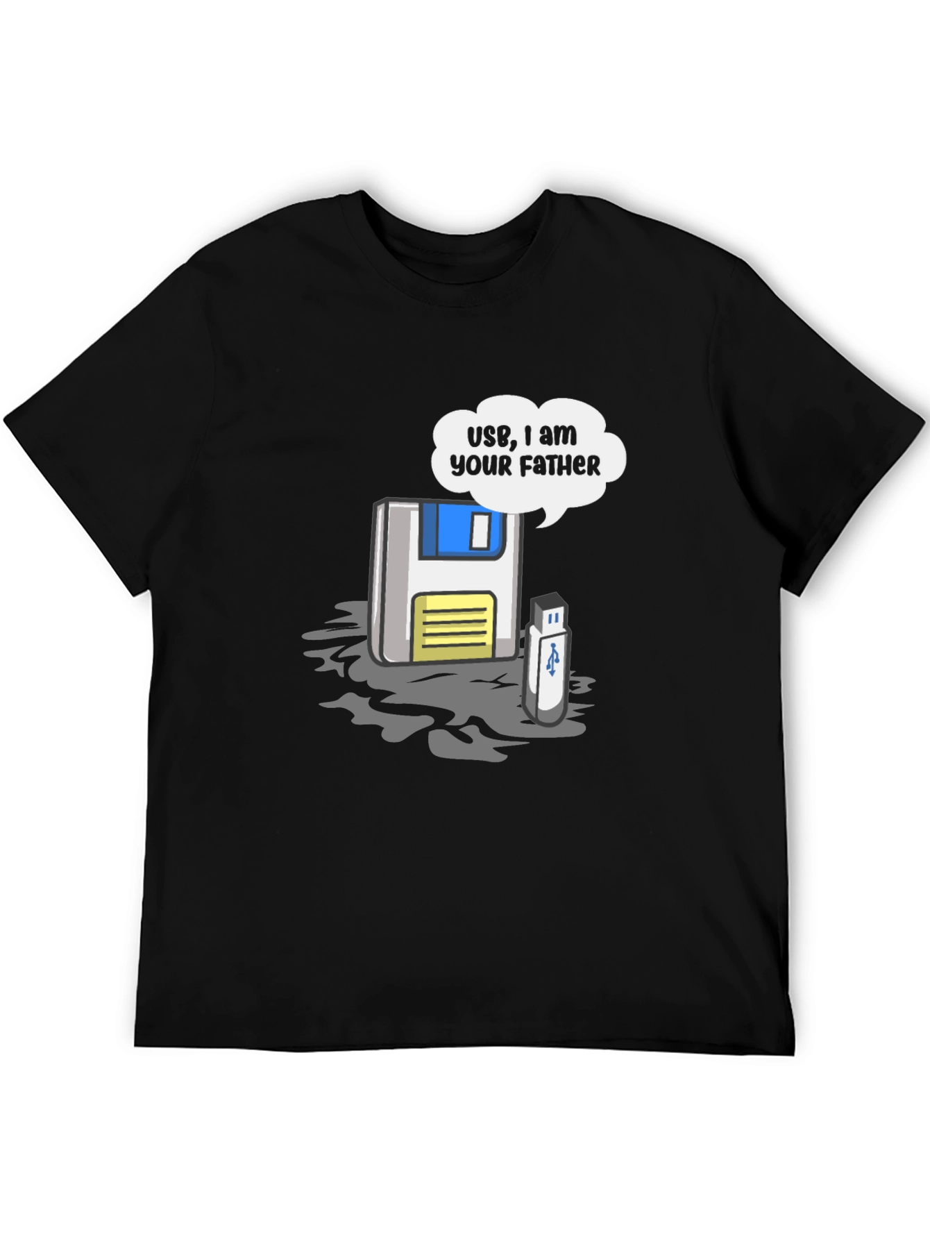 Geeky Fathers Day Floppy Disk & USB T-Shirt